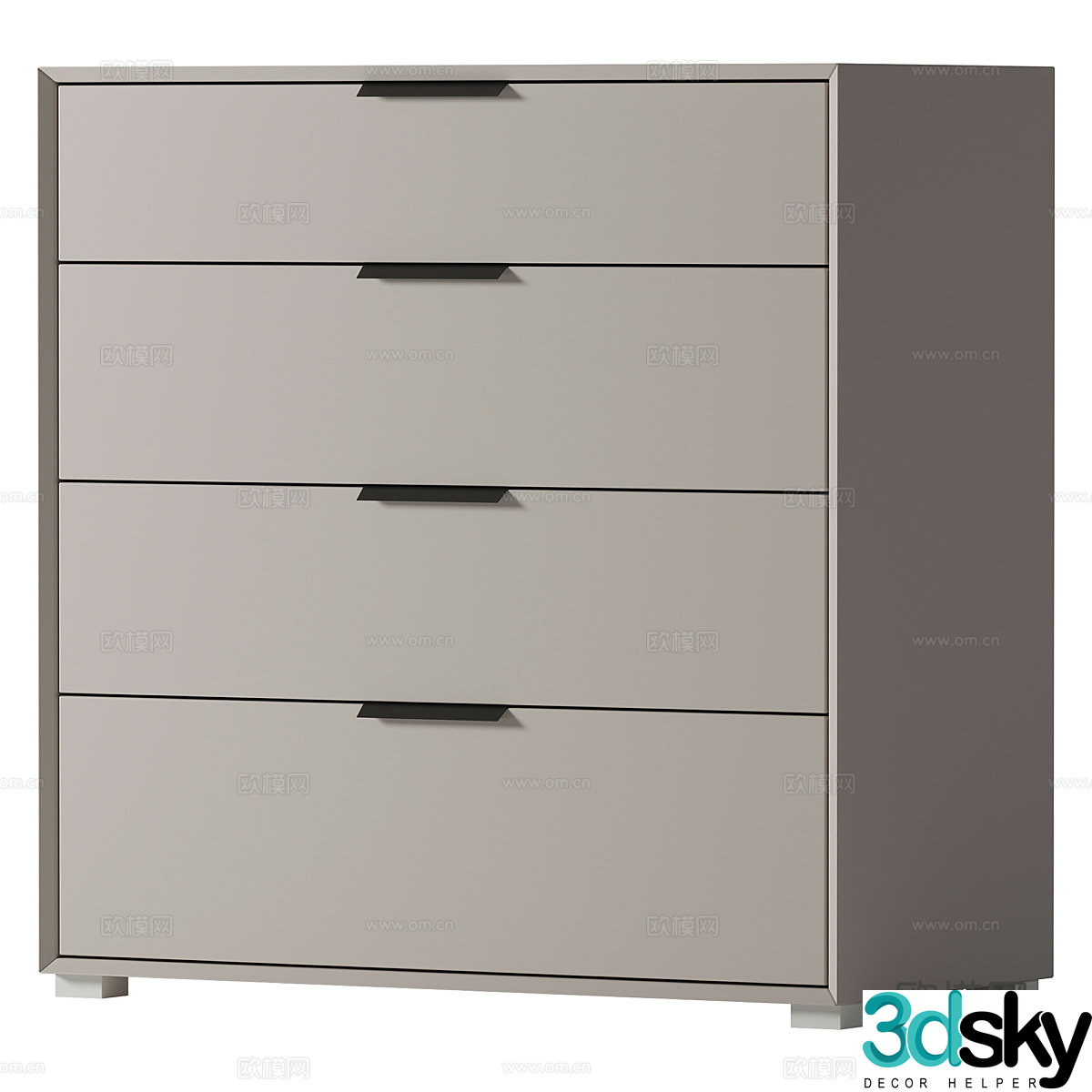 Modern side cabinet chest of drawers 3d model