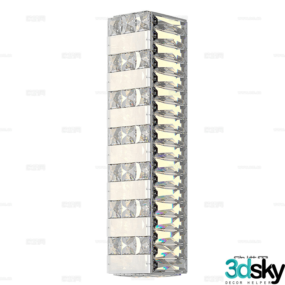 Modern glass wall lamp 3d model