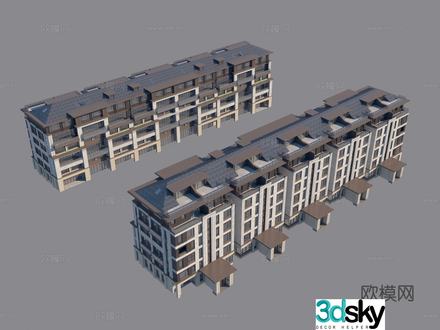 New Chinese -style villa 3D model
