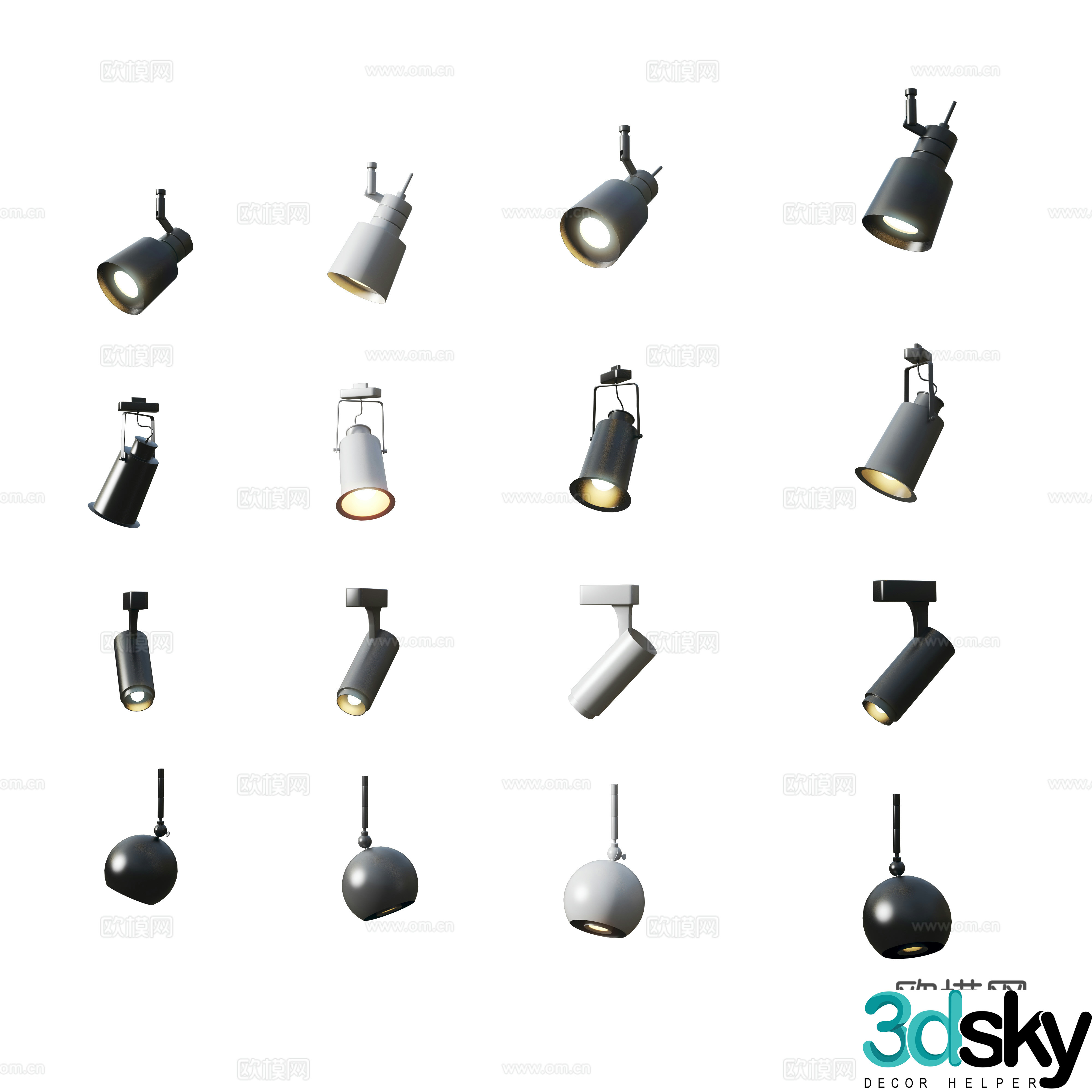 Modern downlight spotlight 3d model