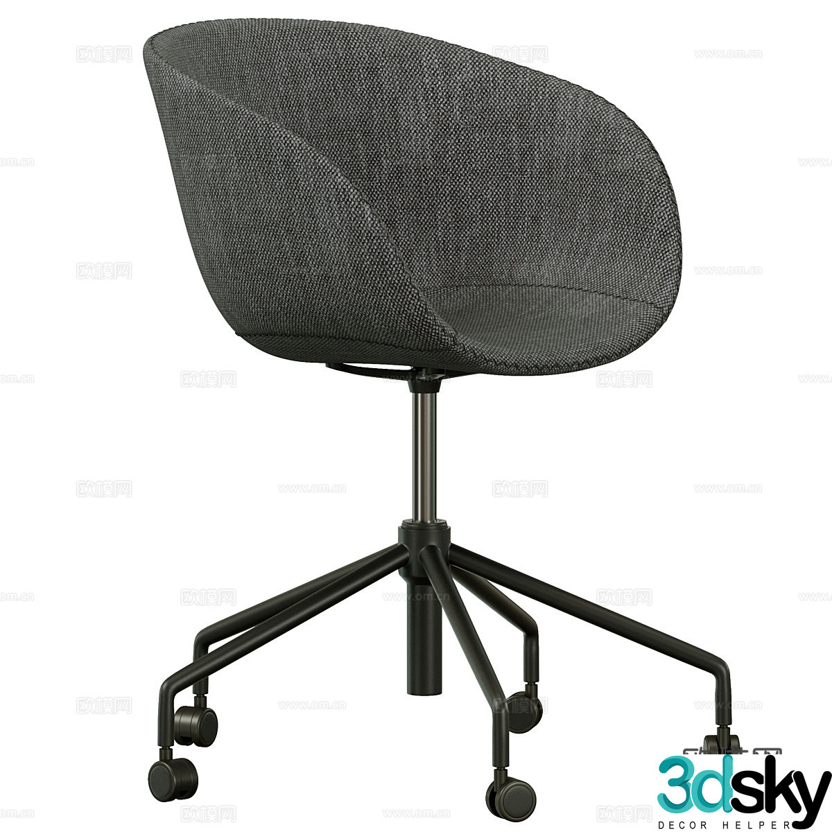 Modern single chair office chair swivel chair 3d model