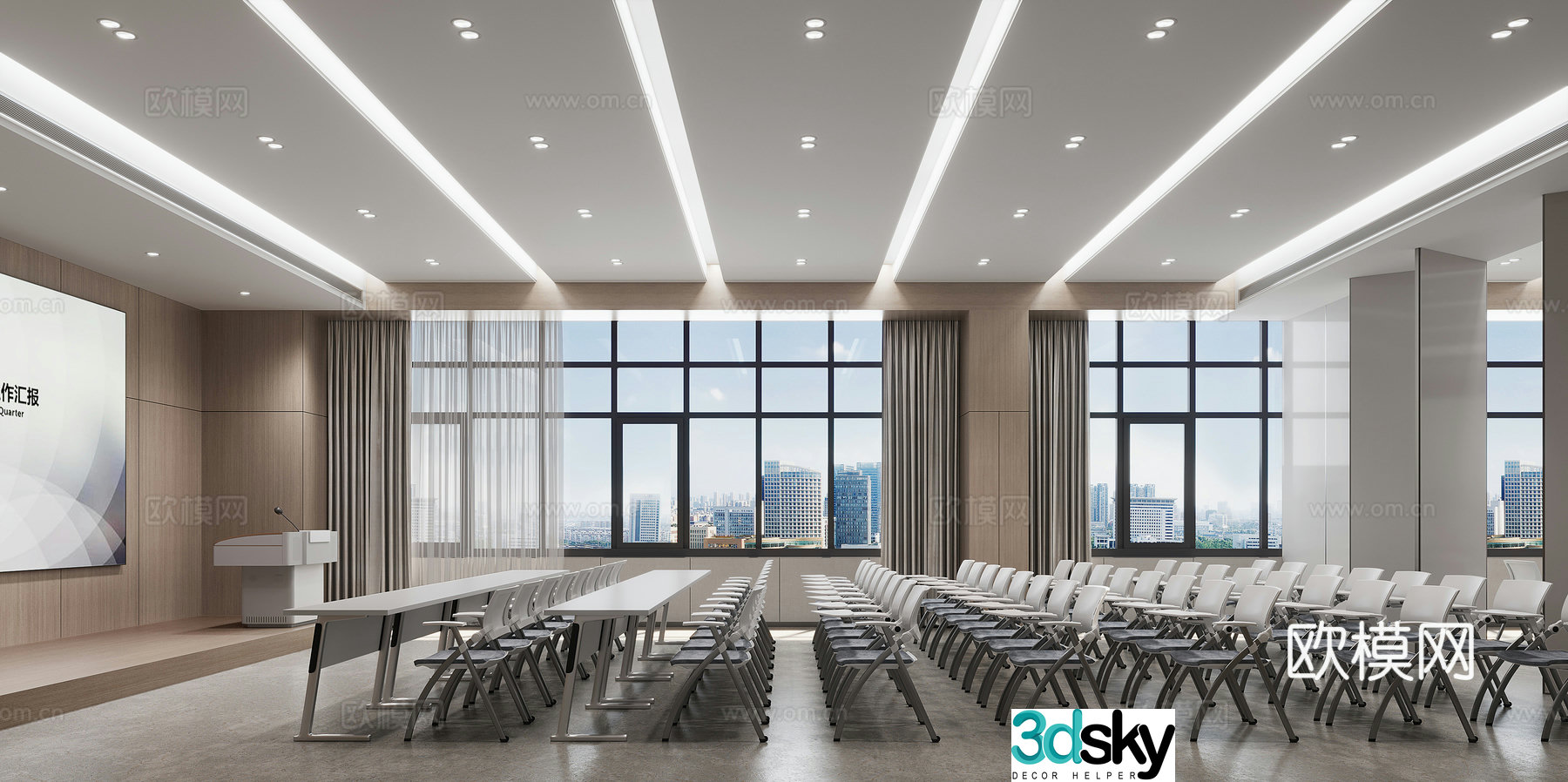 Modern training room multi -function lecture hall 3D model