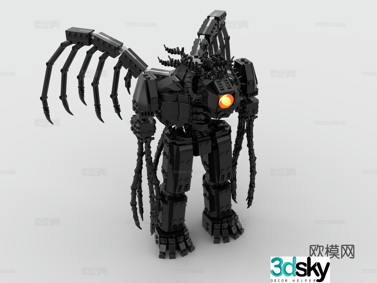 Lego Lego toy building block combat robot Gundam Mermid 3D model
