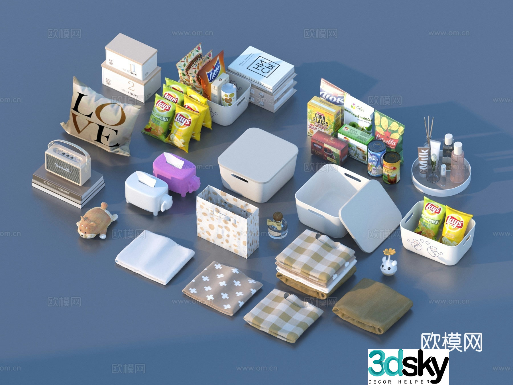 Daily necessities Toiletries Toiletries Snacks 3D Model