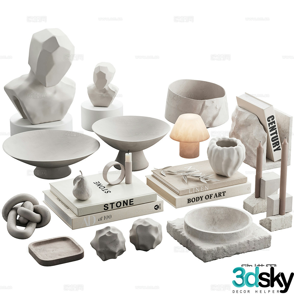 Modern jewelry ornaments abstract sculpture book 3d model