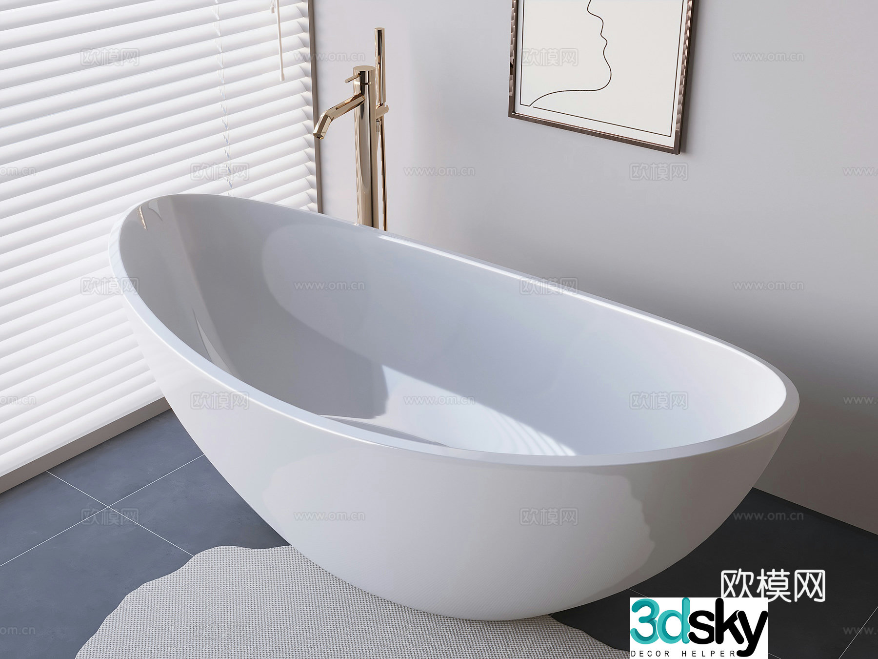 Independent bathtub bathtub 3D model