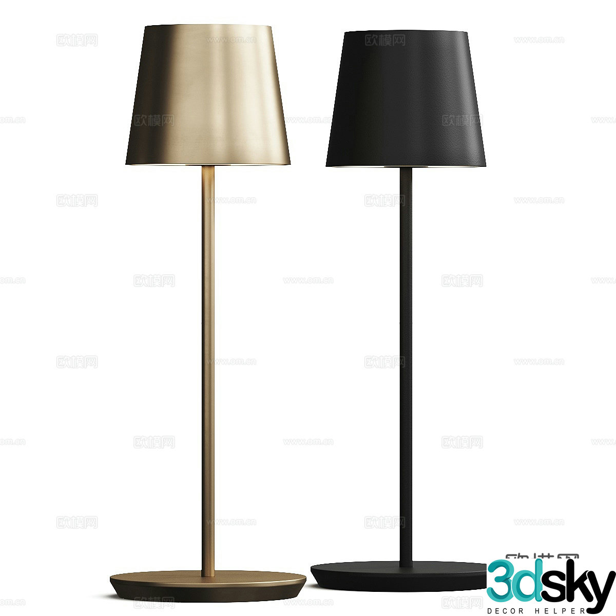 Minimalist floor lamp 3d model