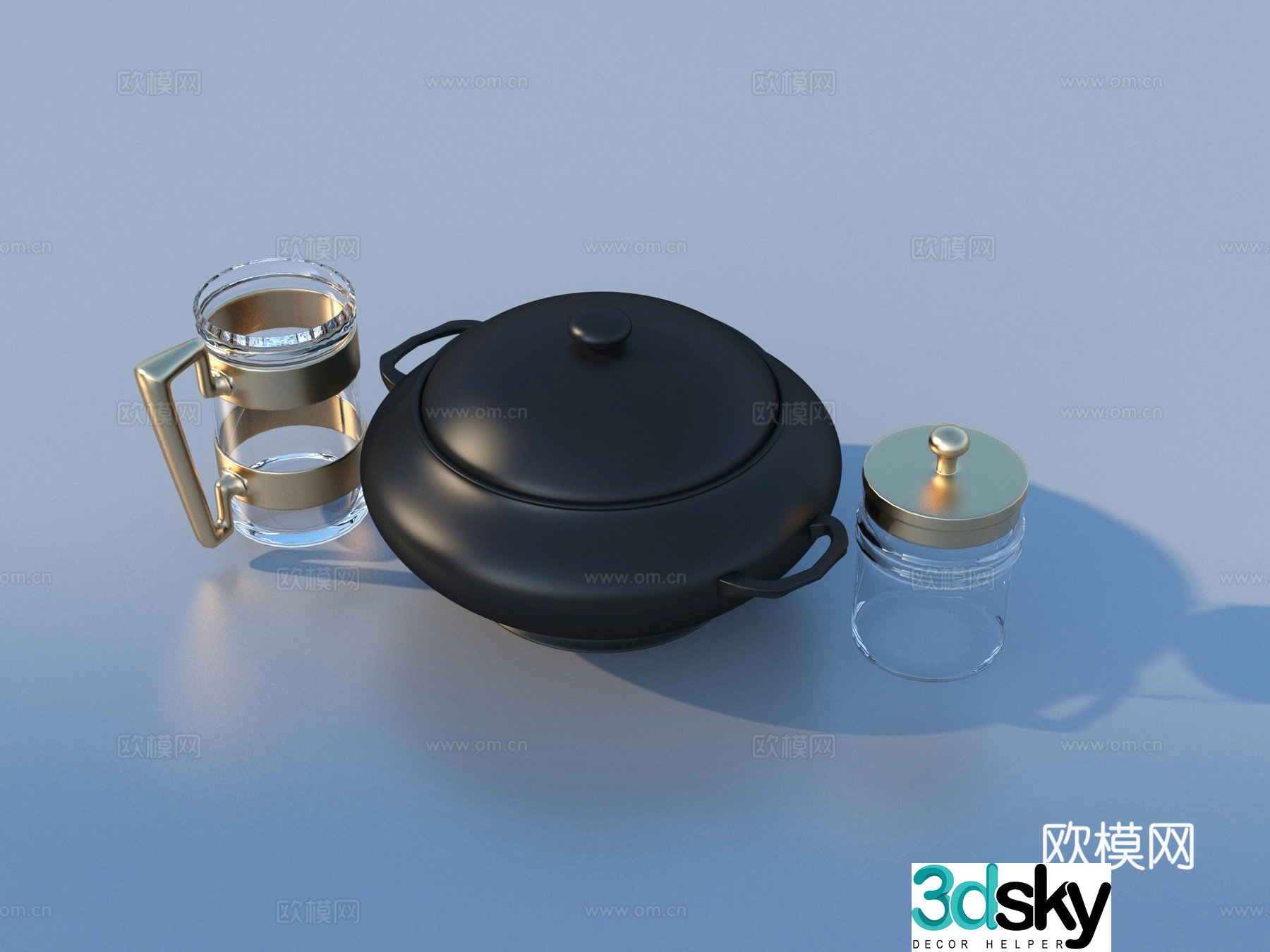 Cup Tea Cup Casserole 3d Model
