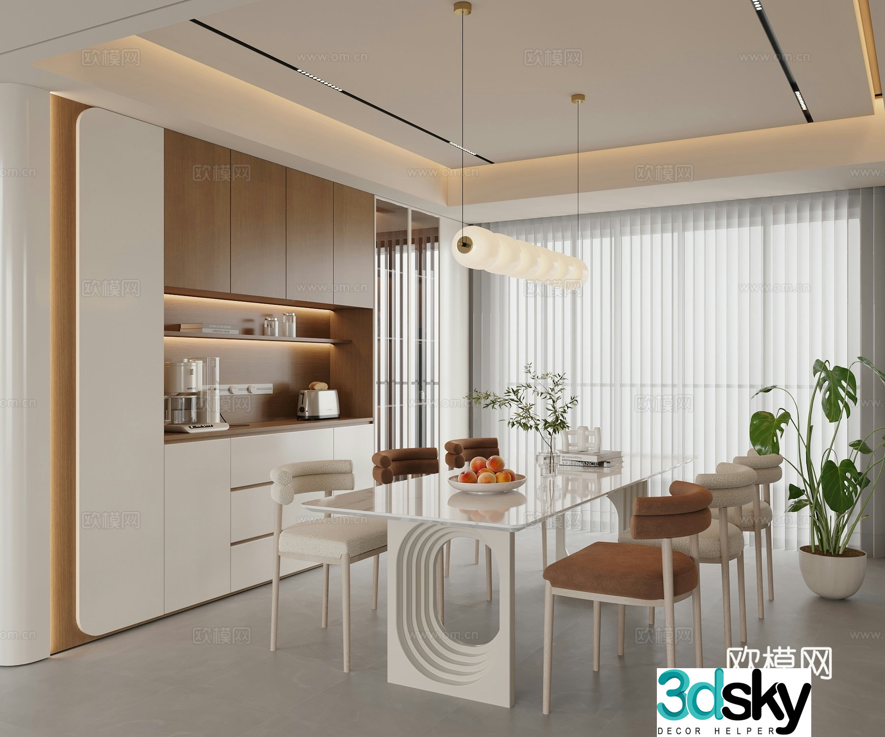 Cream Wind Restaurant 3D model