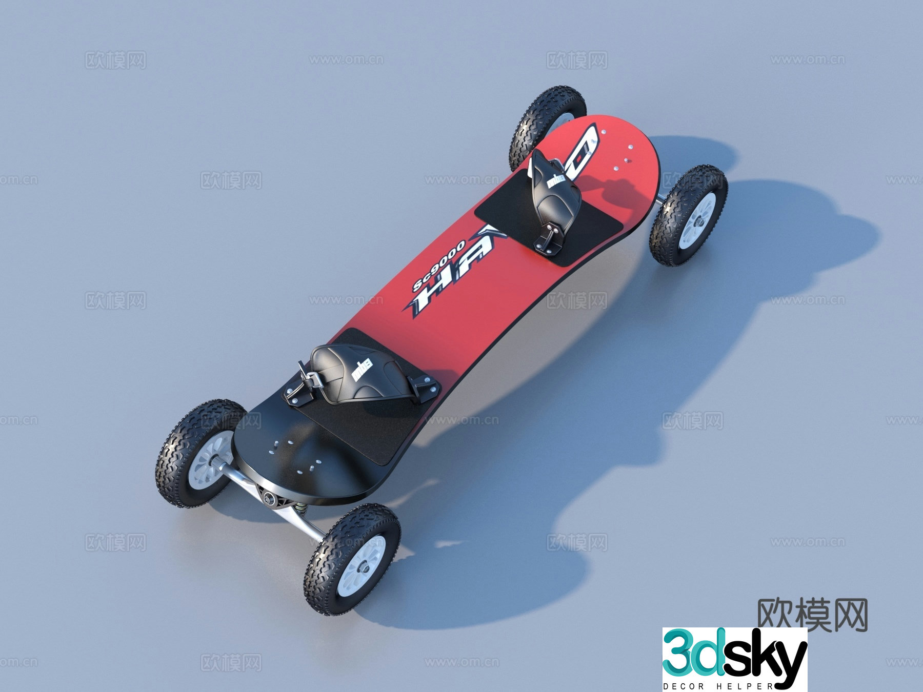 Skateboard Skateboard Shoes Ski Scooter Roller Skate 3D Model
