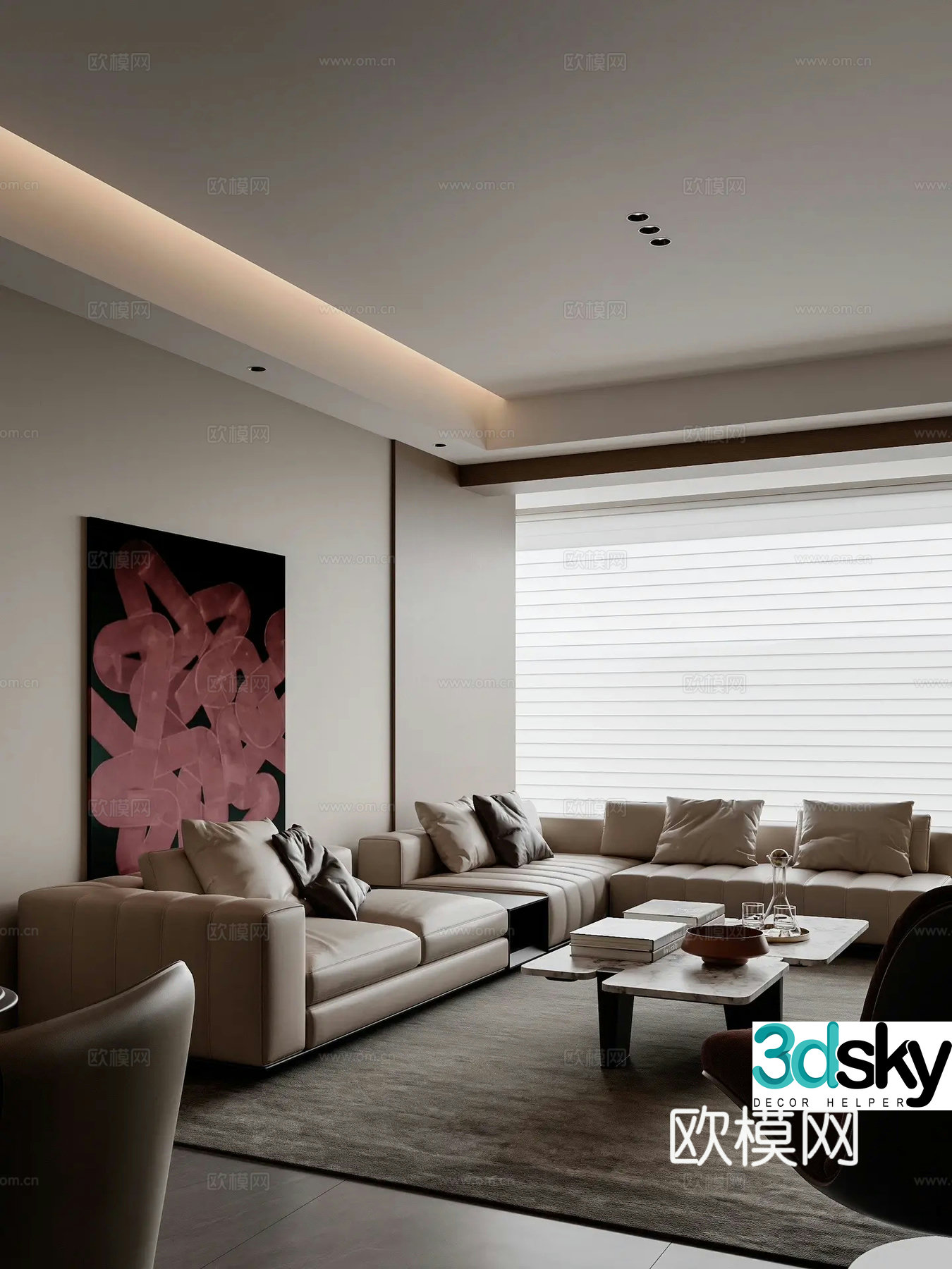 Italian living room 3d model