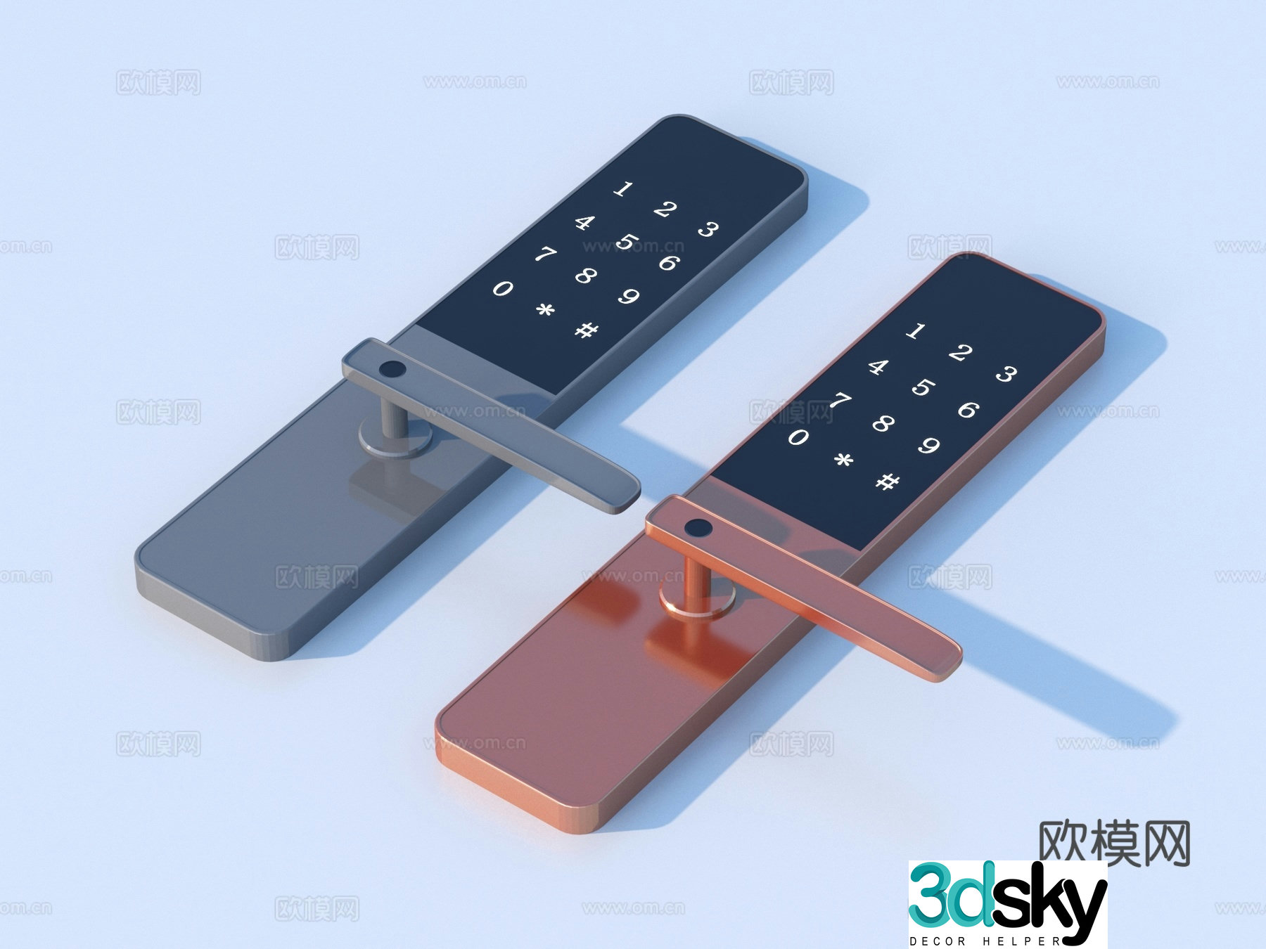 Smart lock Fingerprint lock Password lock 3d model