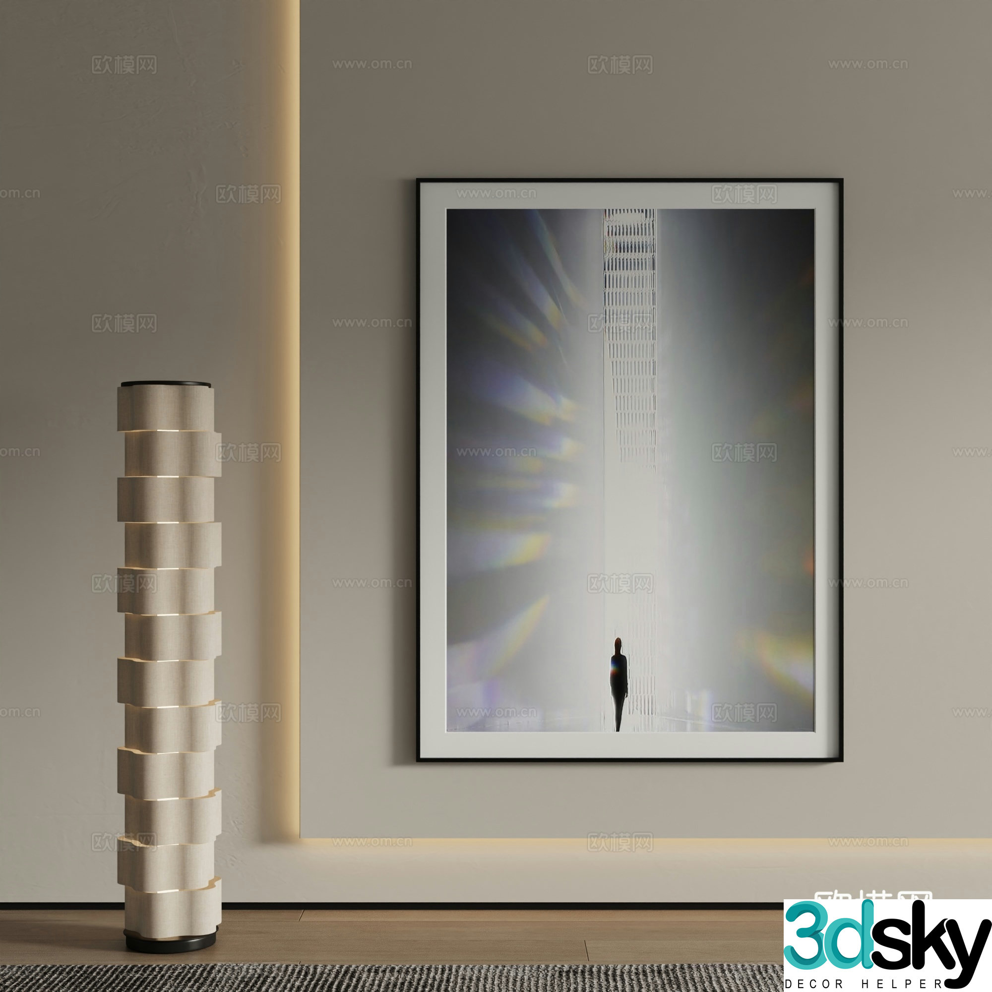 Modern Art Painting Decorative Painting 3D Model