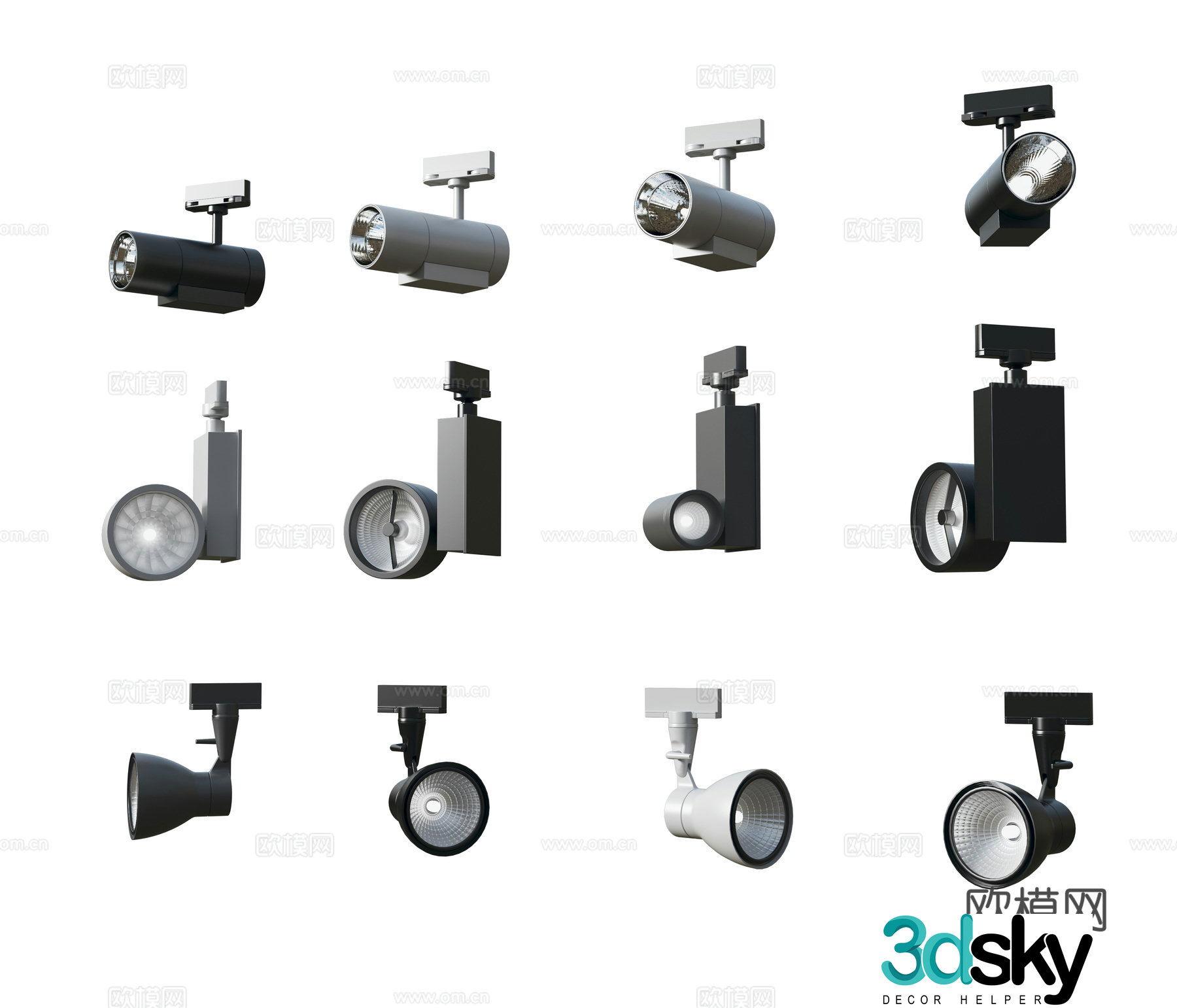 Modern downlight spotlight 3d model