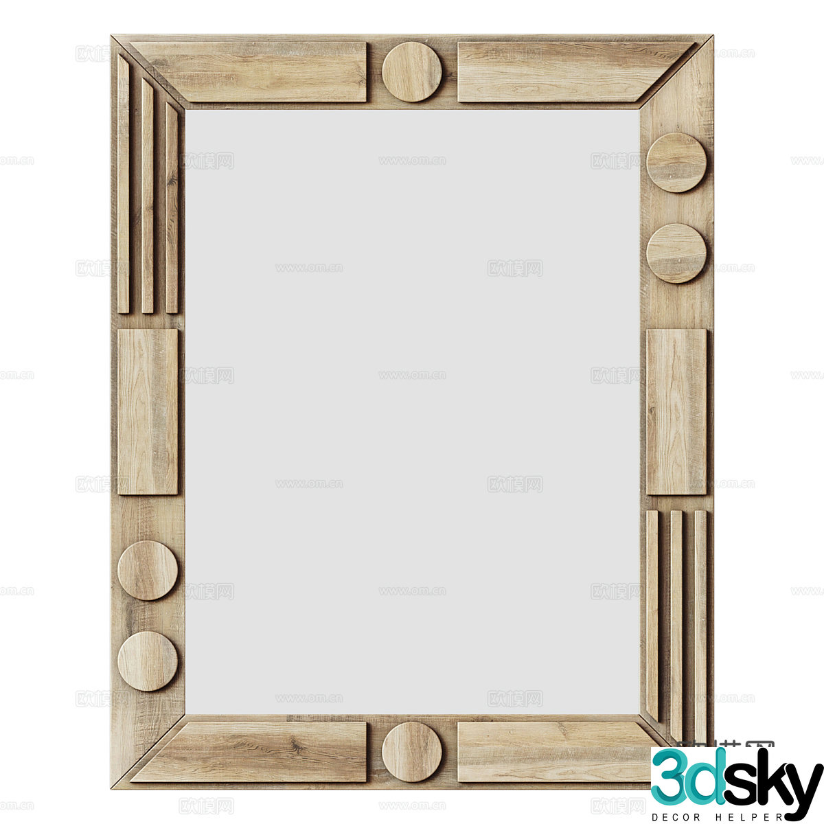 Middle-aged style hanging mirror mirror 3d model