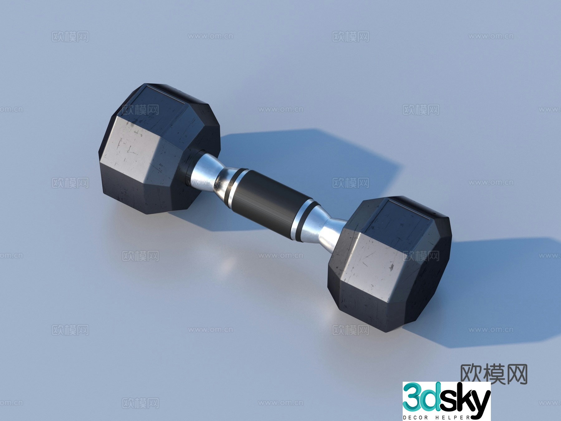 Dumbbells Fitness Equipment Active Dumbbells 3D Model