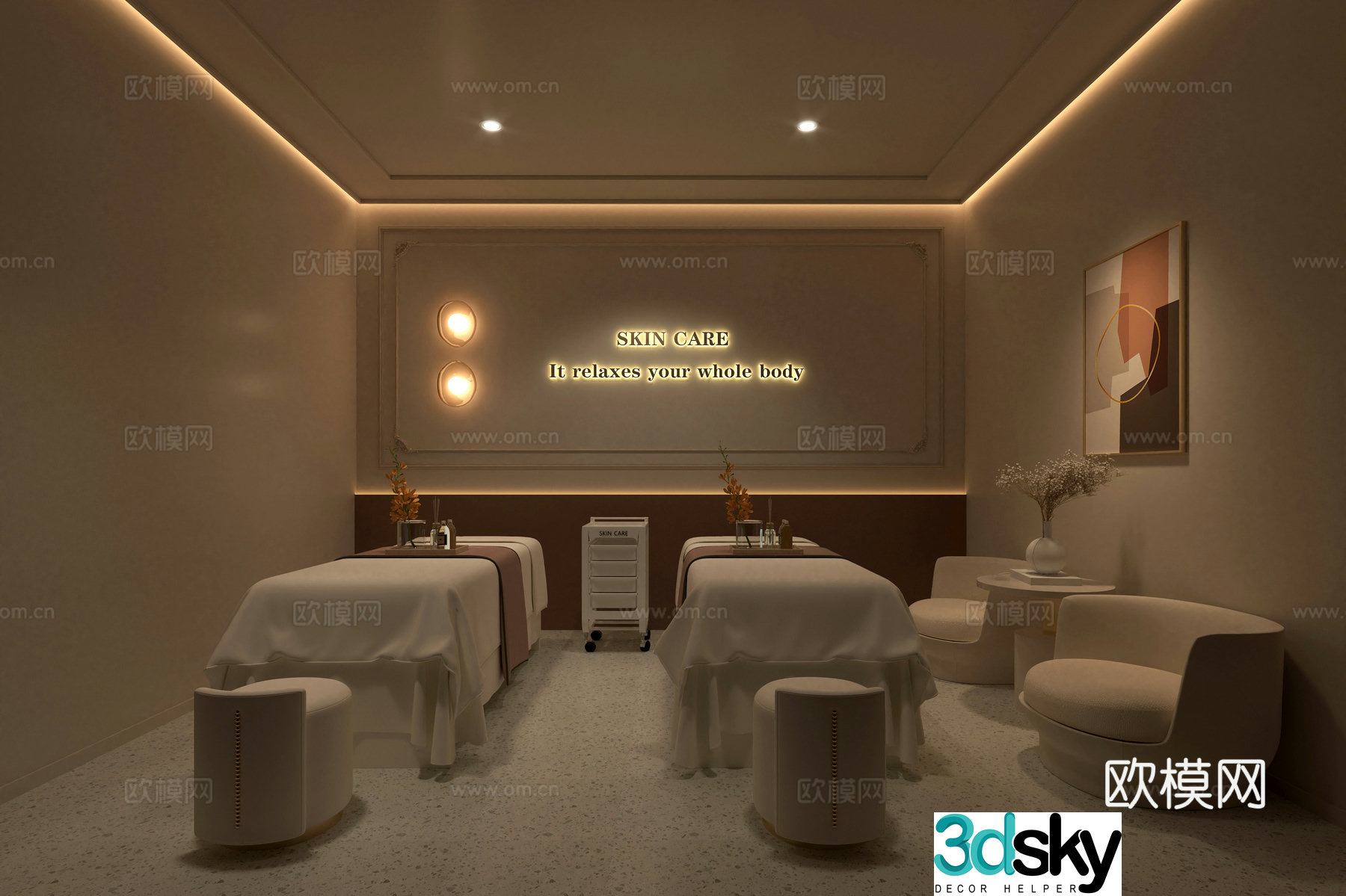 French beauty salon beauty room 3D model