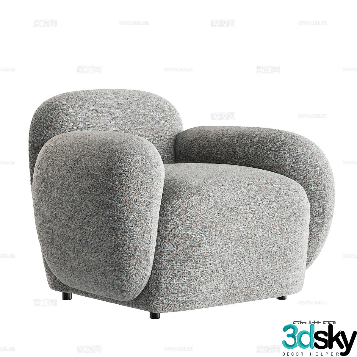 Modern single sofa 3d model