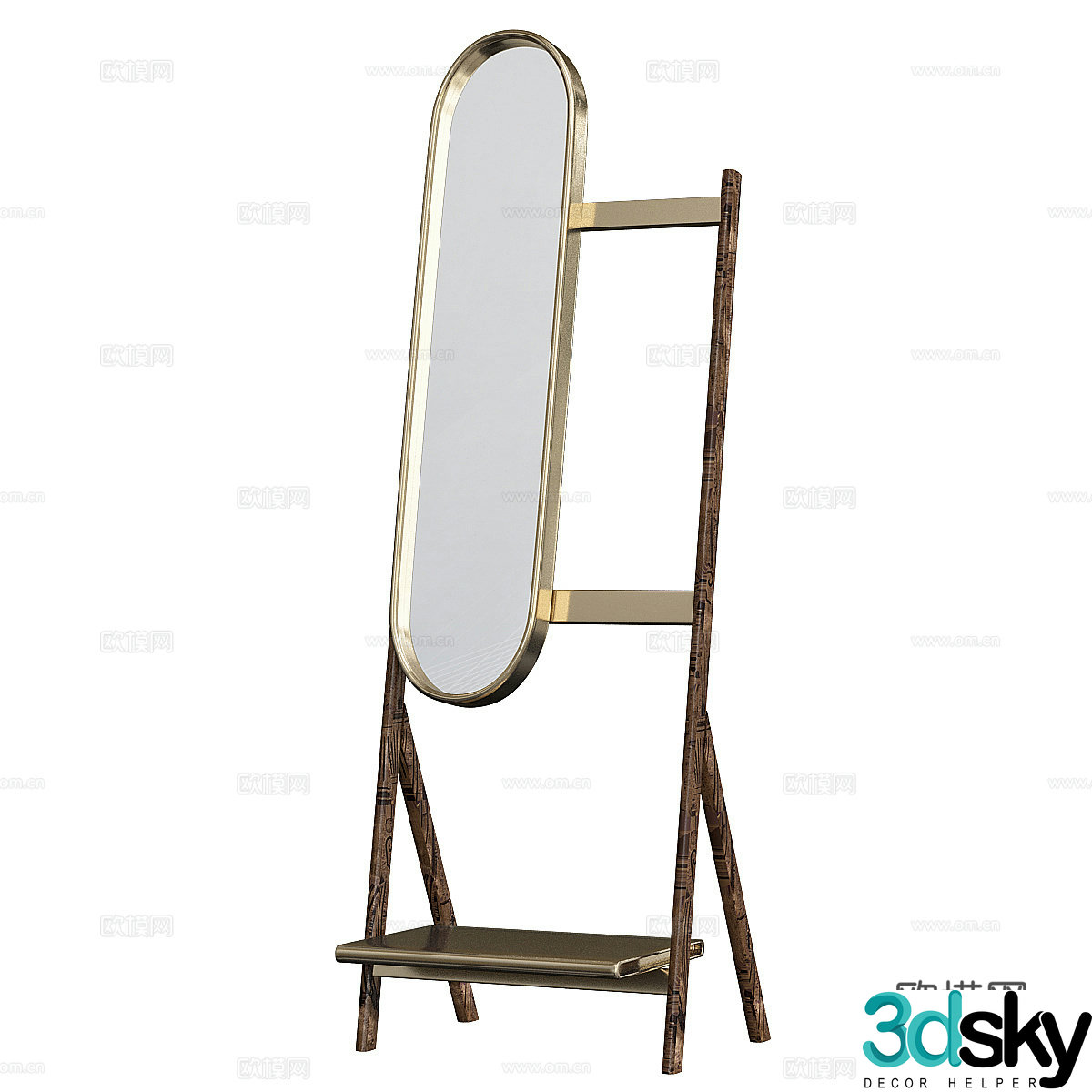 New Chinese dressing mirror 3D model