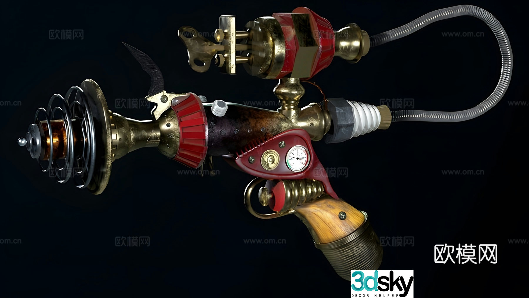 Steampunk weapon 3d model