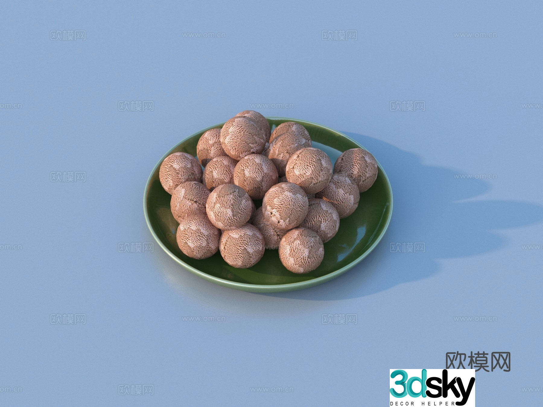 Bread dessert biscuit flatbread small puff 3d model