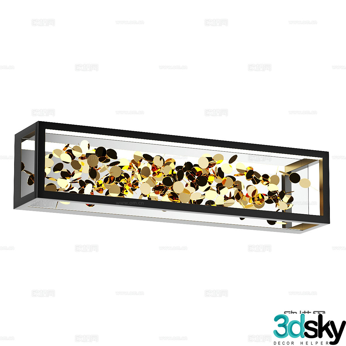 Light luxury simple wall light 3D model