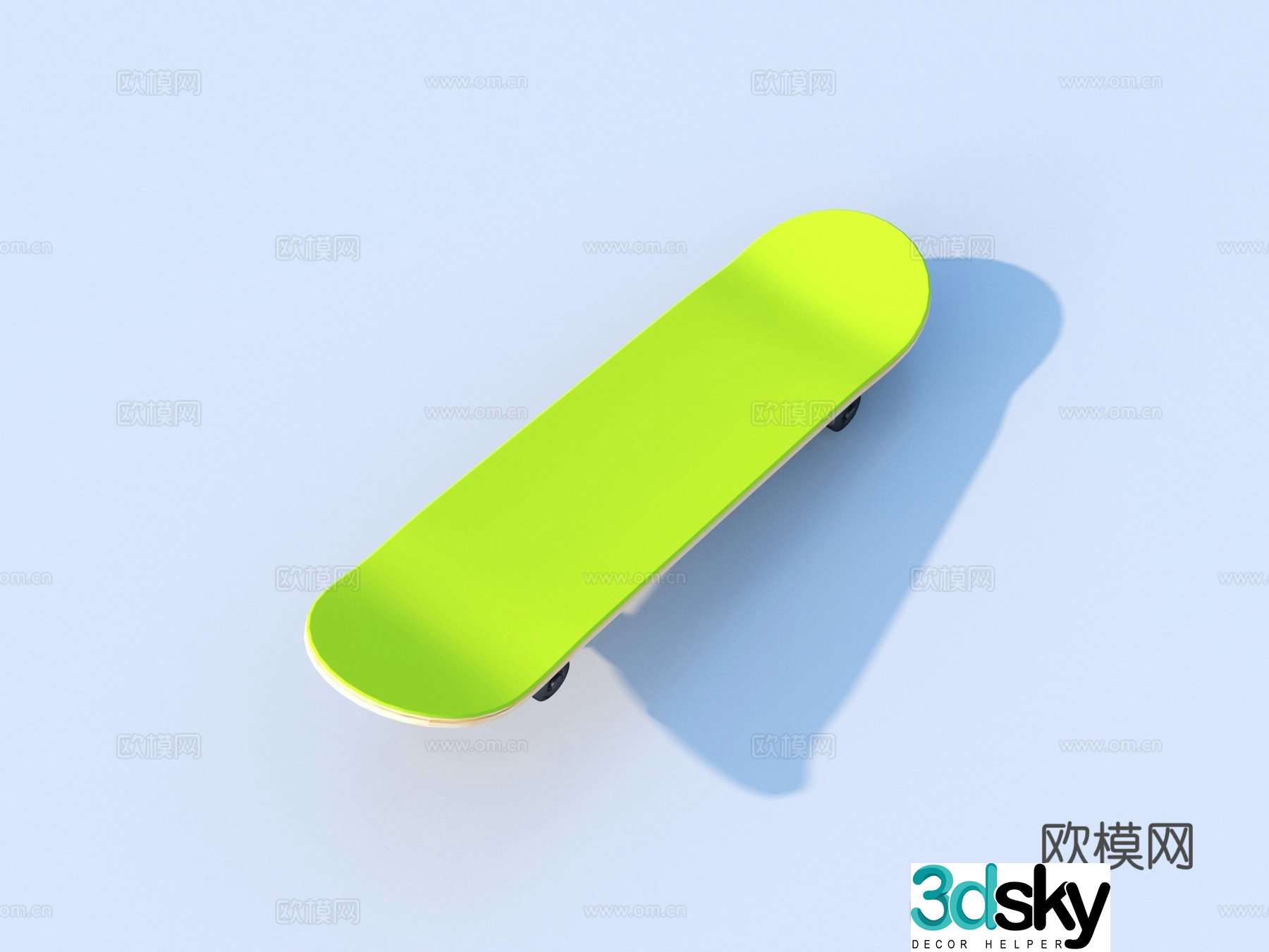 Skateboard Skateboard Shoes Ski Scooter Roller Skate 3D Model