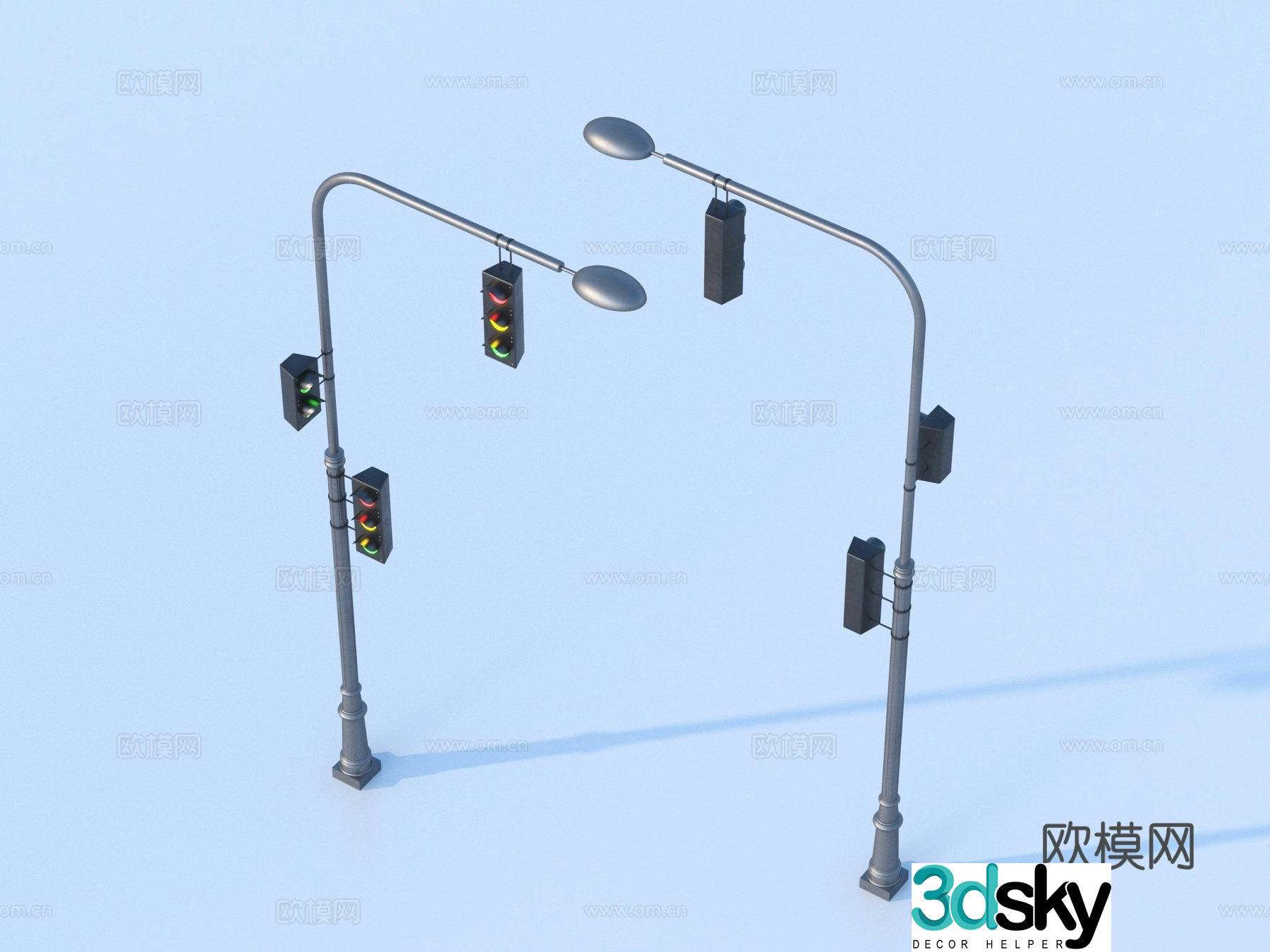 Traffic light Traffic light Indicator light Street light 3D model