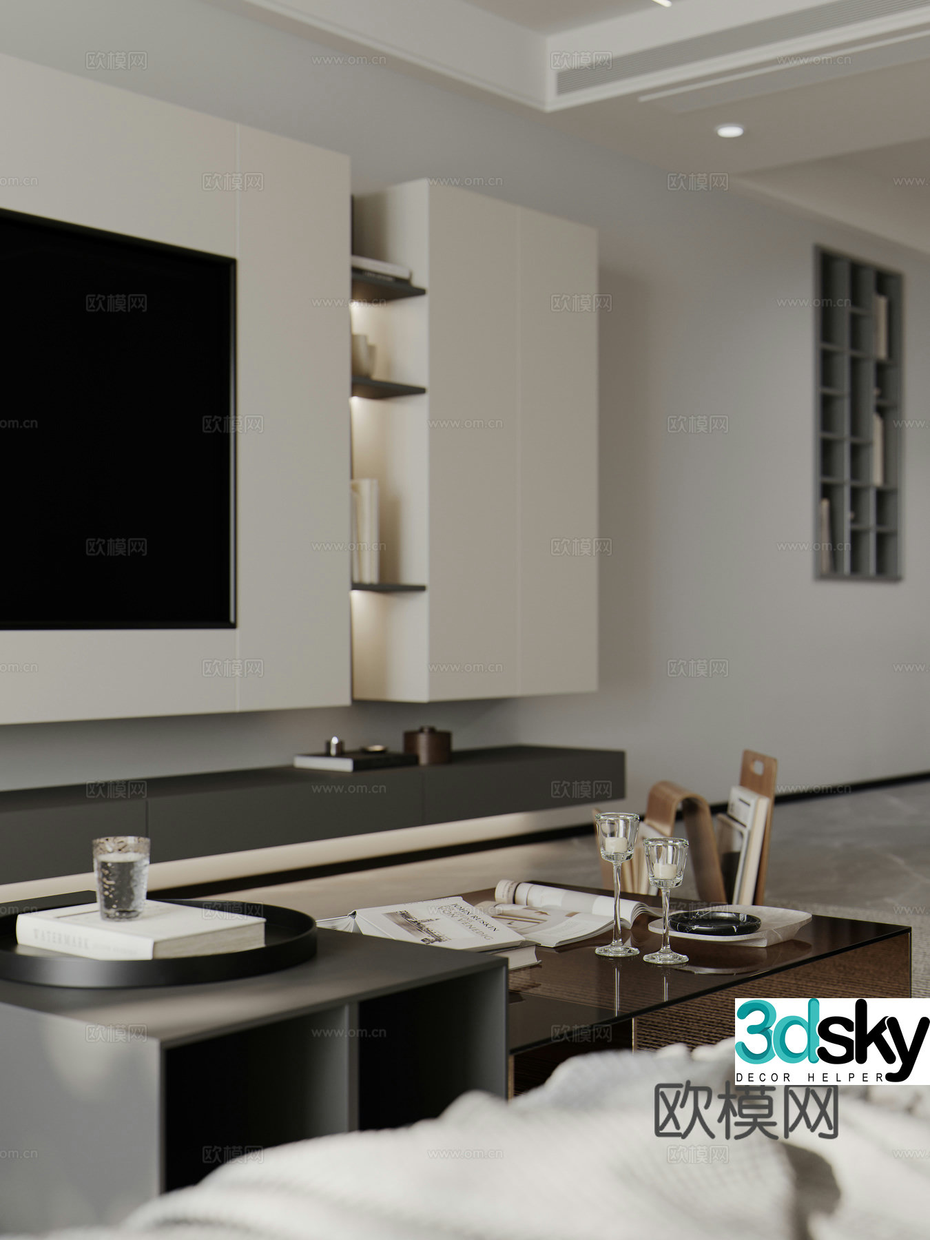 Modern coffee table jewelry ornaments 3d model