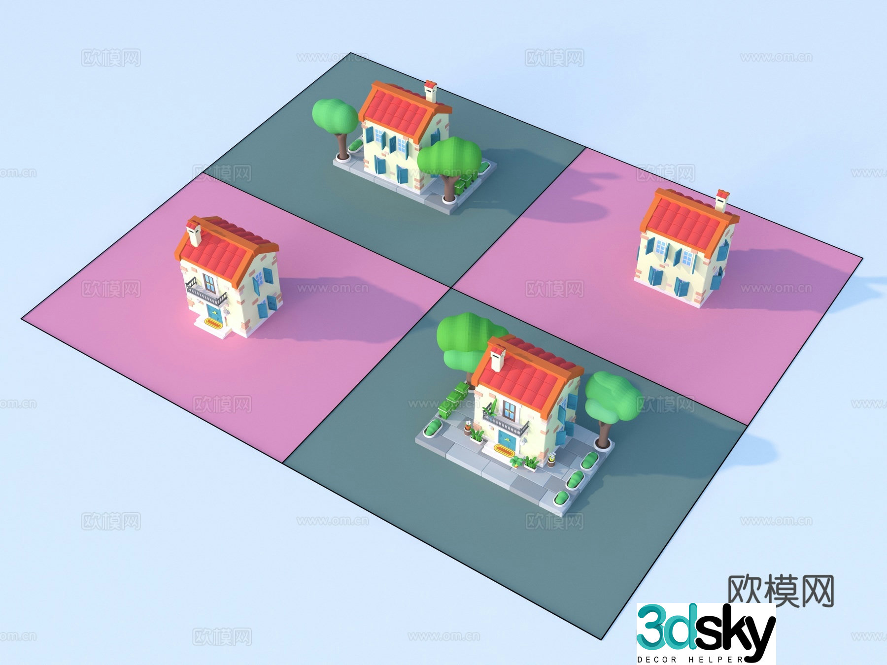Cartoon toys building blocks toys 3d model