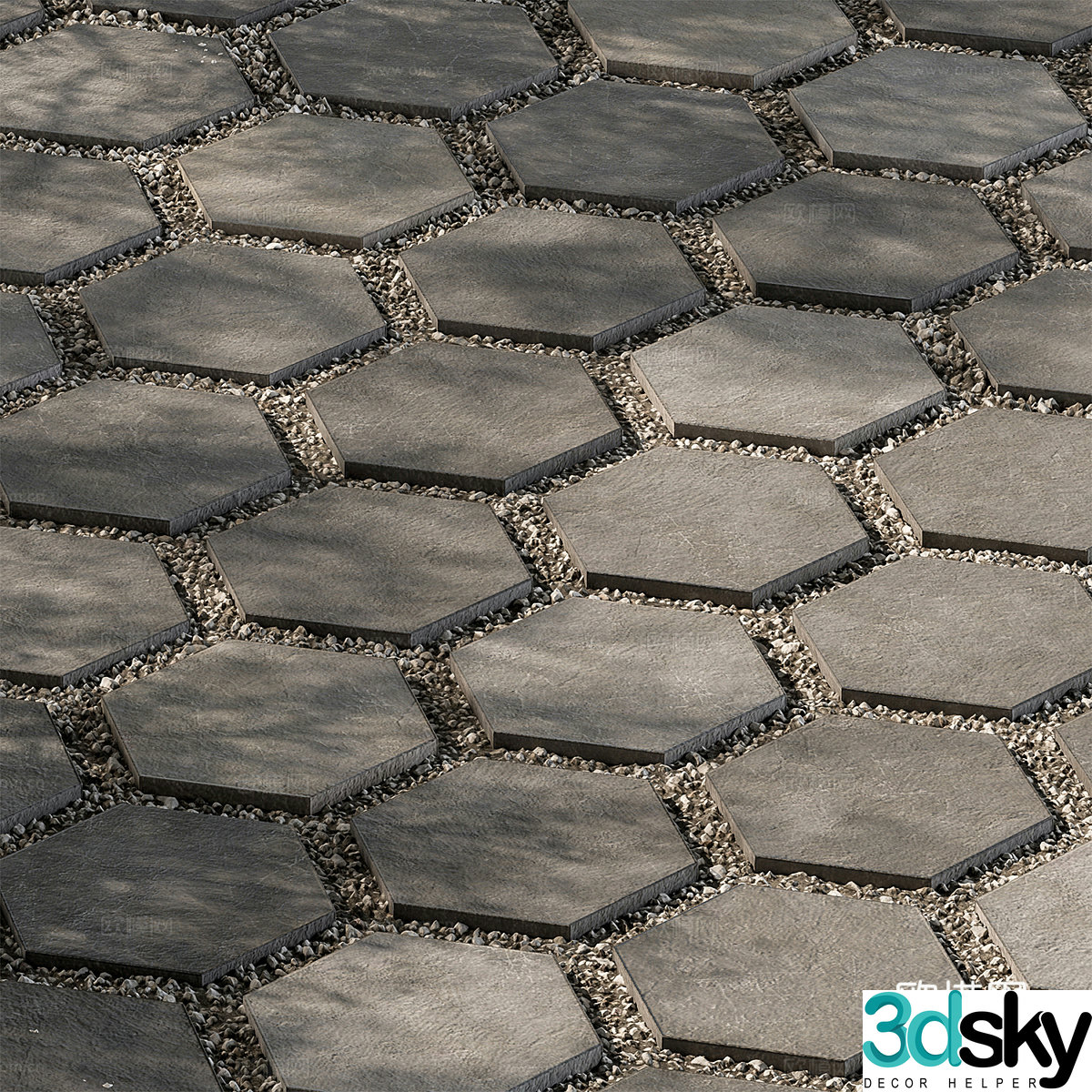 Outdoor floor tiles Outdoor brick 3D model