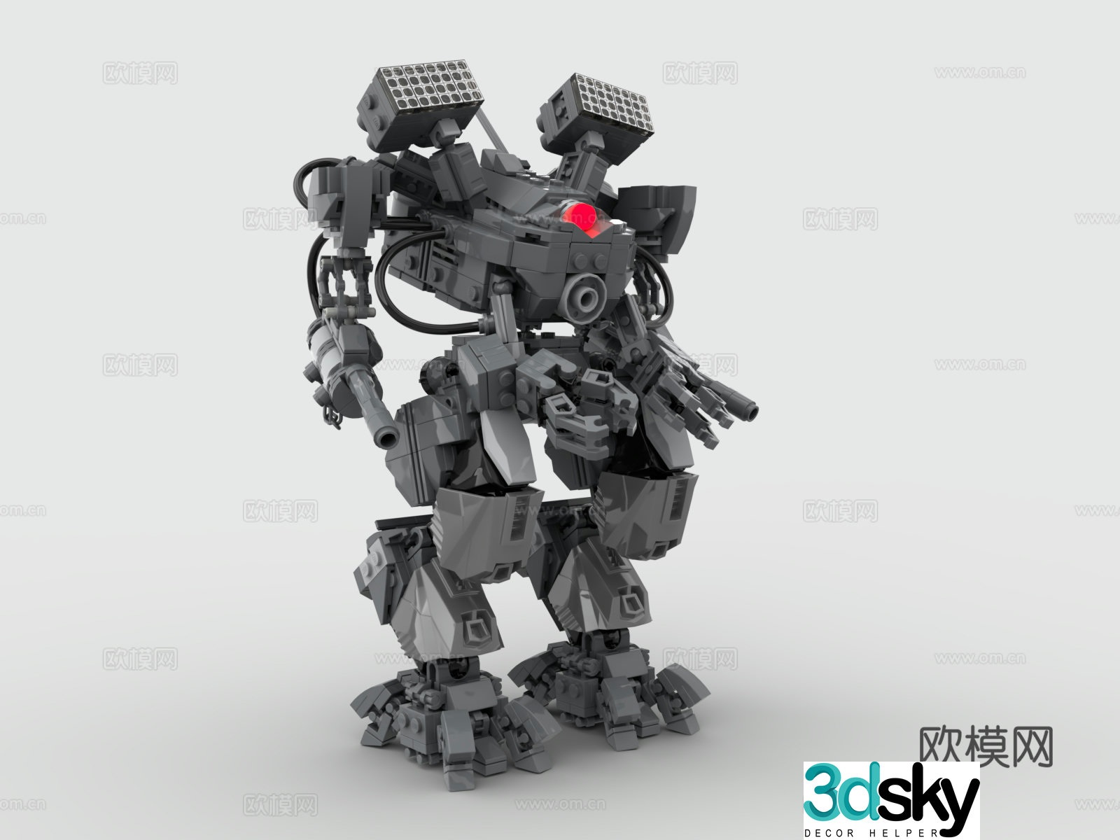 Lego Lego toy building block combat robot Gundam Mermid 3D model
