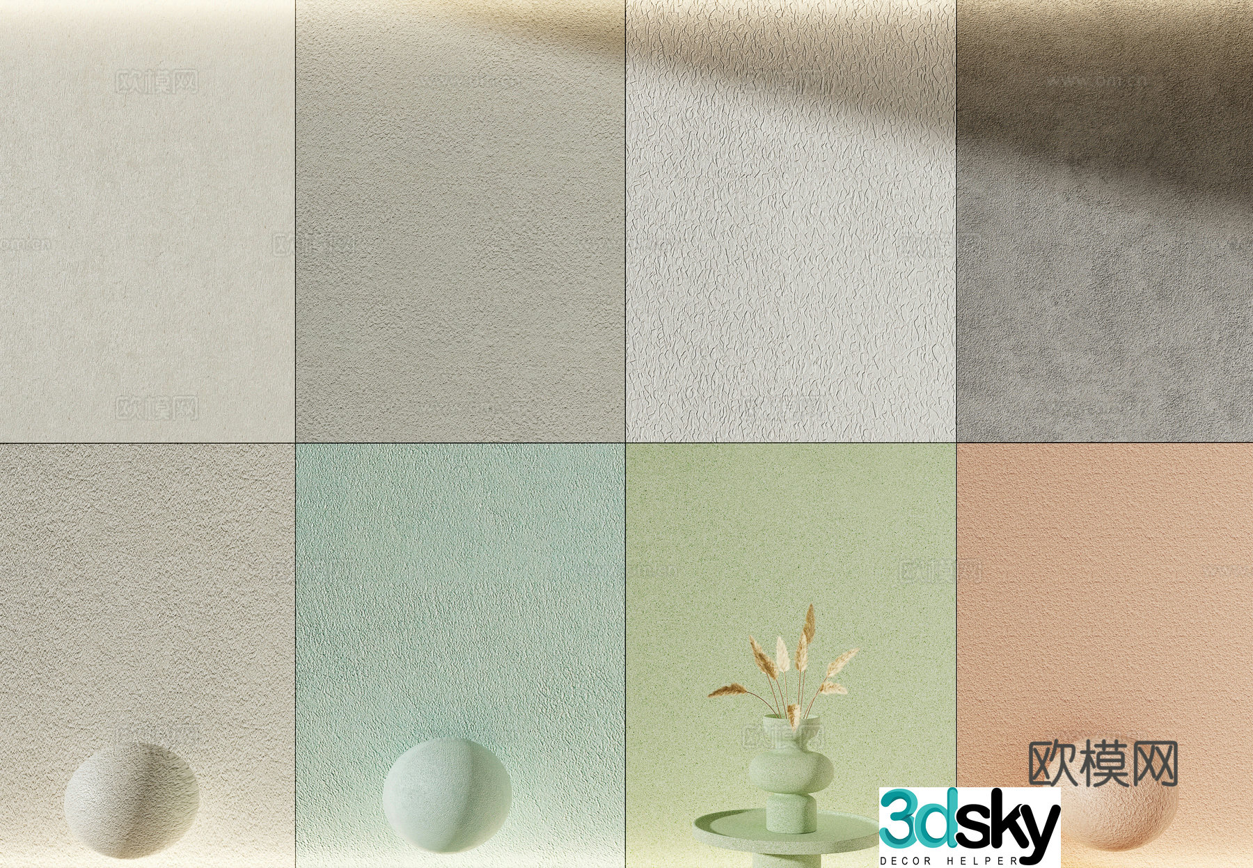 Modern paint Art paint Microcement Real stone paint Latex paint Texture paint 3d model