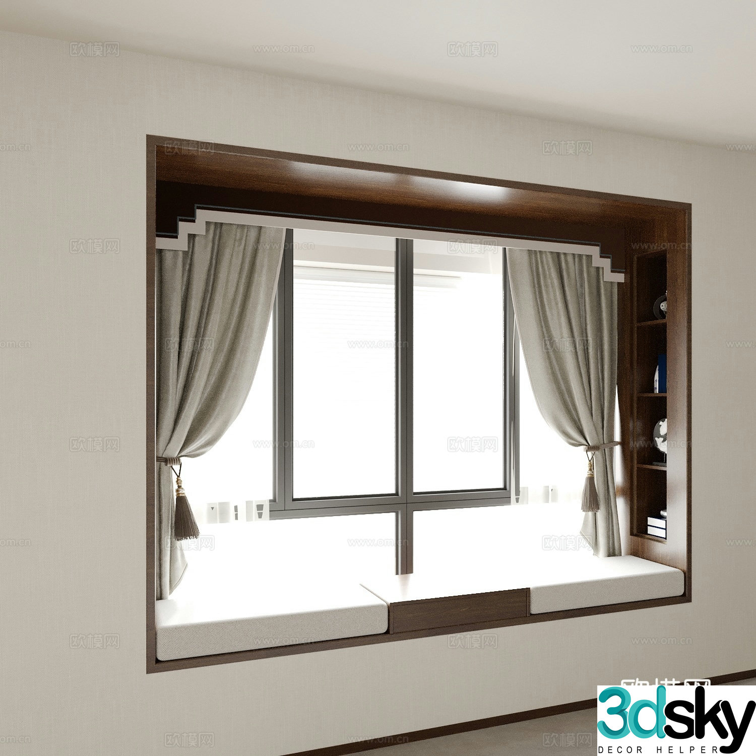 New Chinese bay window 3D model