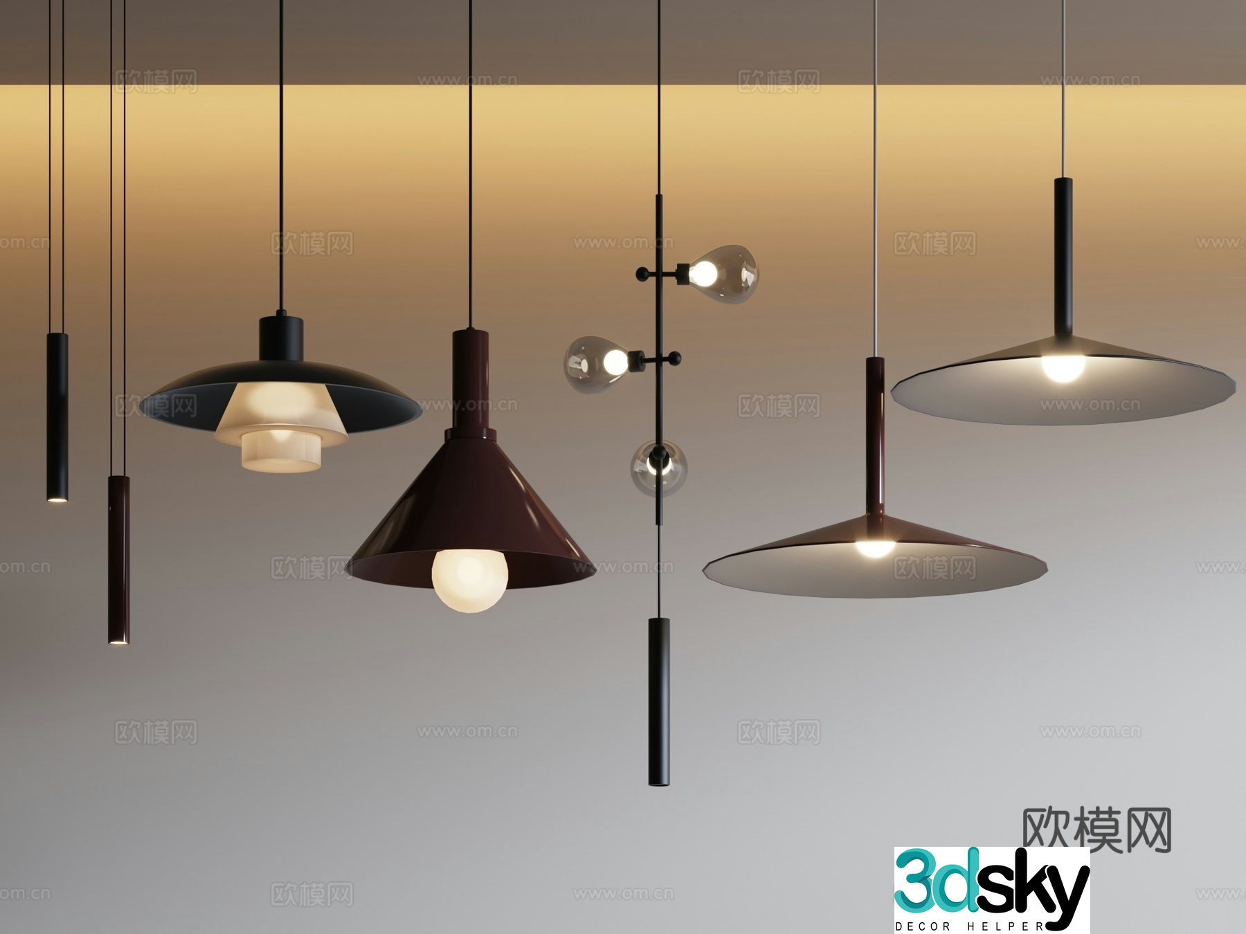 Modern small chandeliers artistic chandeliers creative chandeliers 3d model