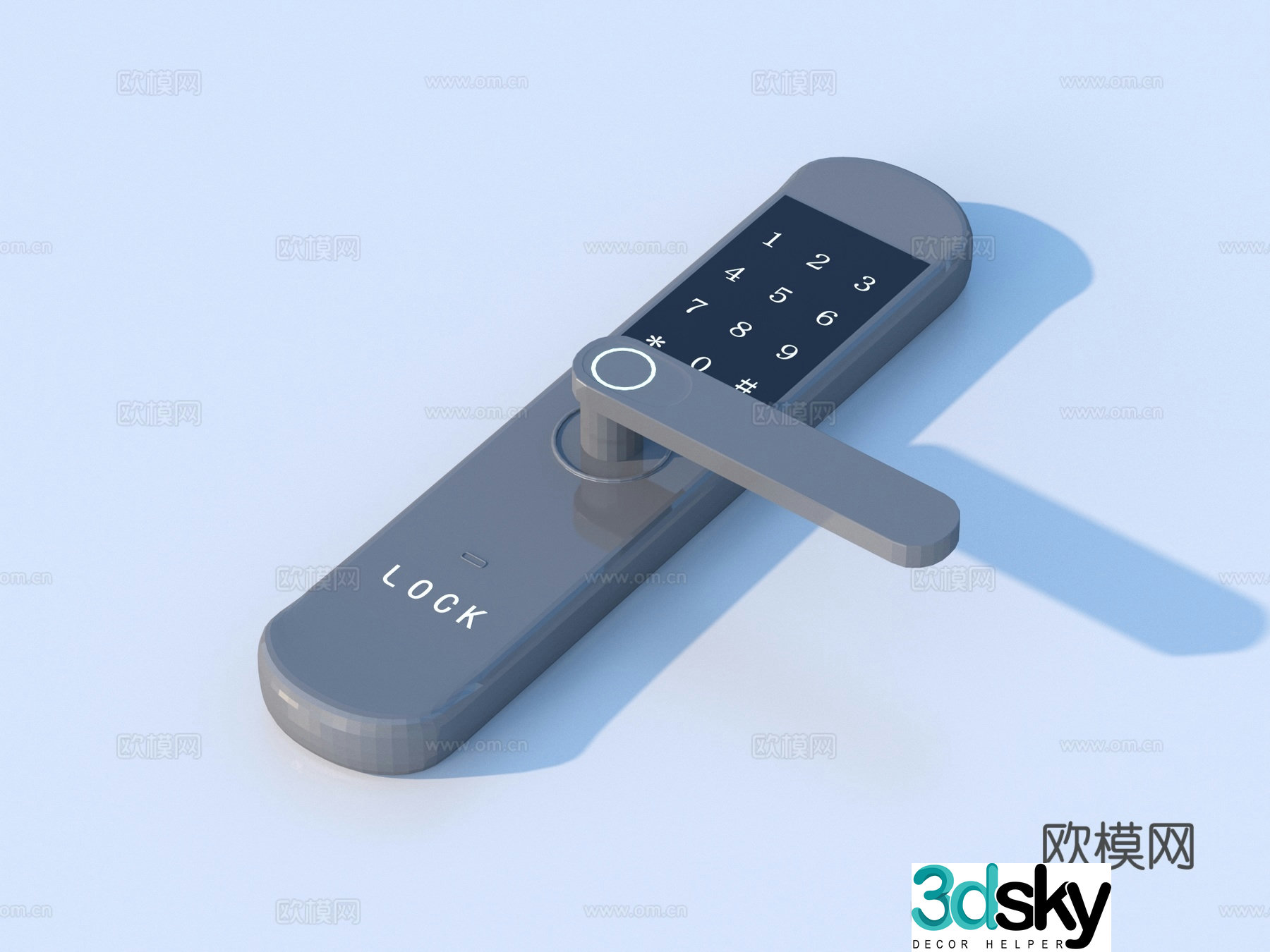 Smart lock Fingerprint lock Password lock 3d model