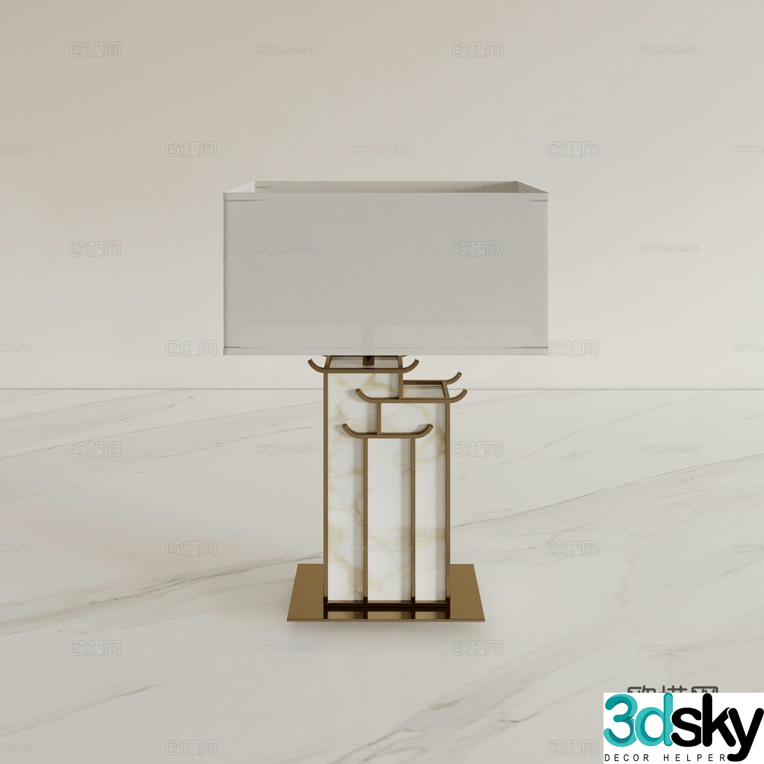 New Chinese desk lamp 3D model