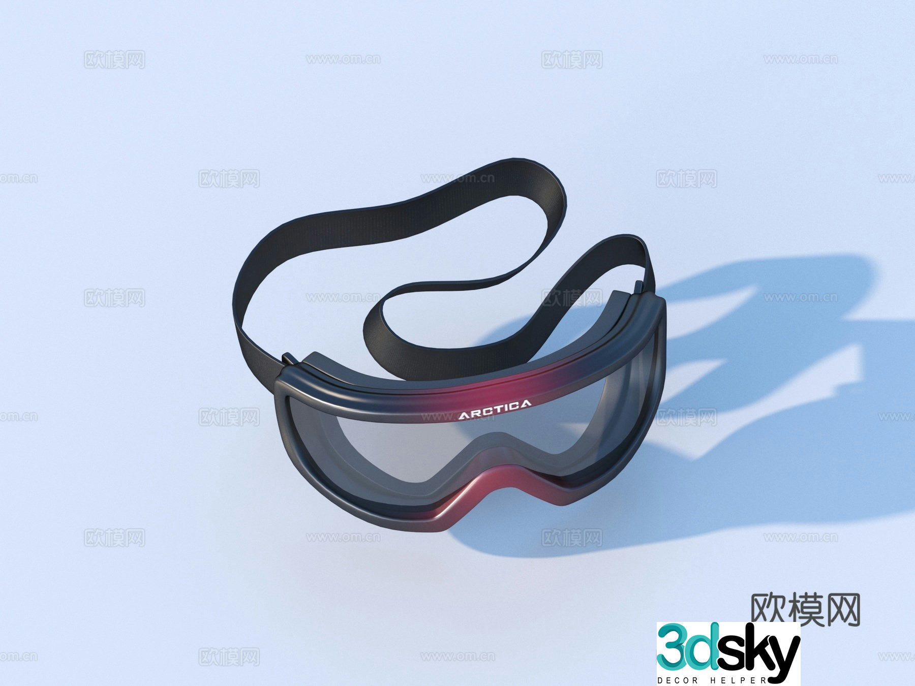Goggles Windproof Glasses Ski Glasses 3D Model
