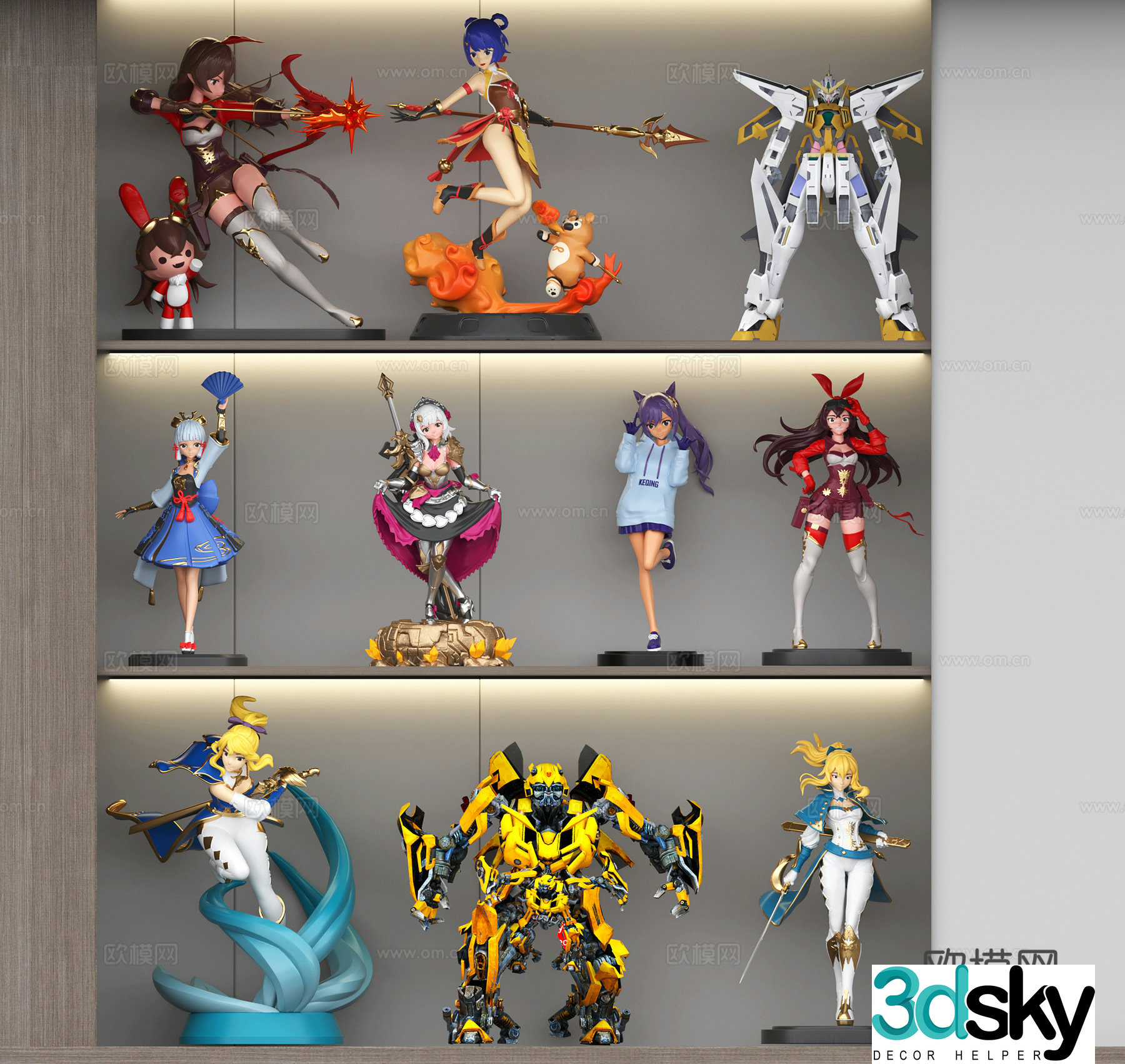 Modern figure toys doll cartoon figure 3d model
