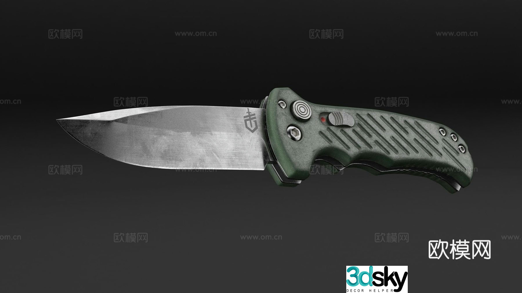 Folding knife Dagger Knife 3d model