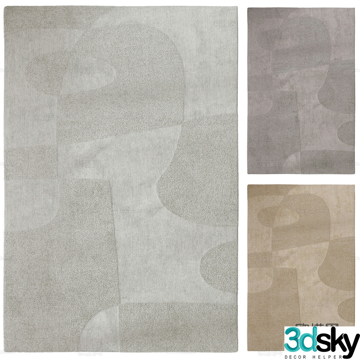 Square carpet 3d model