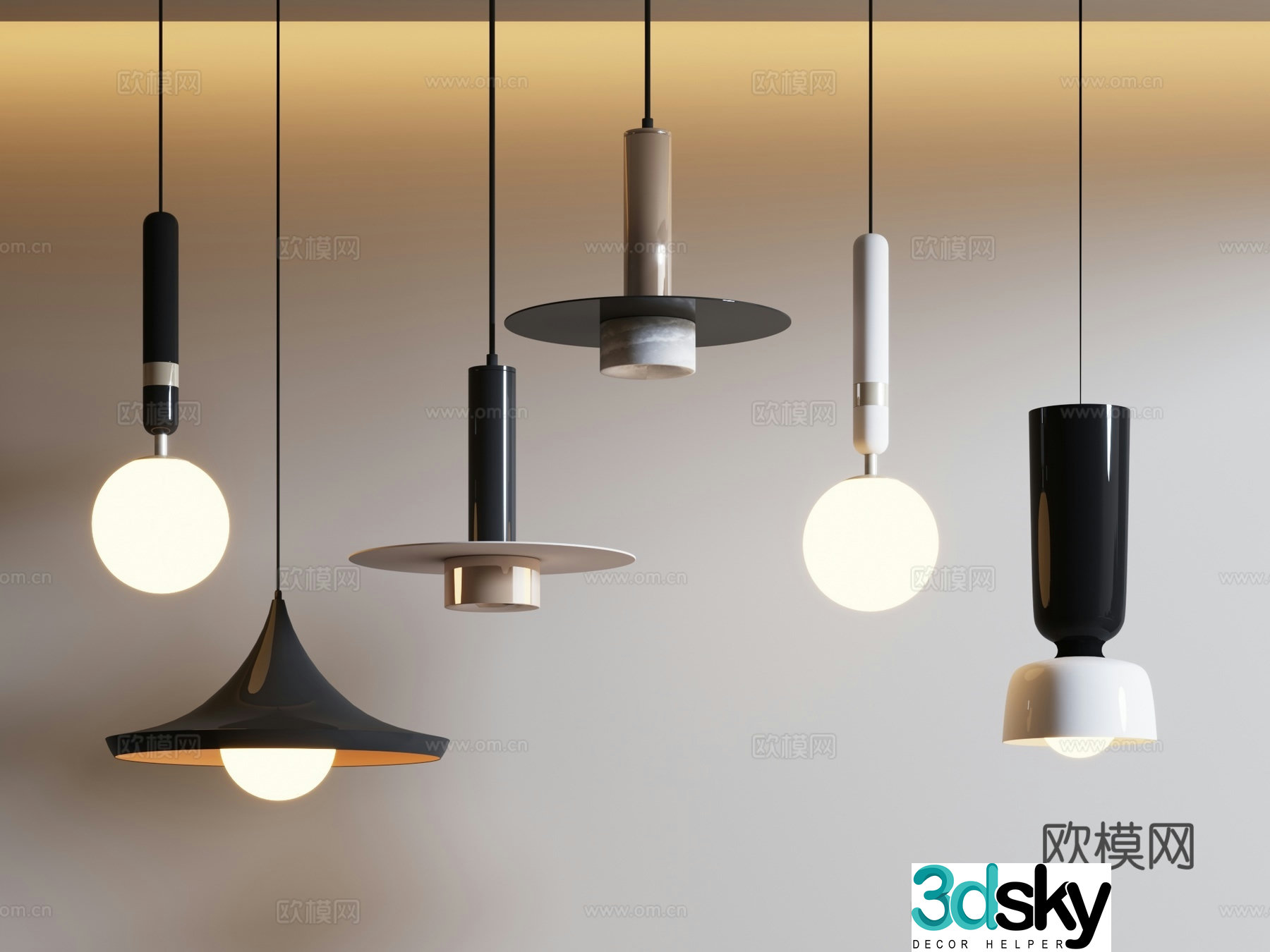 Modern small chandelier art chandelier creative chandelier 3D model