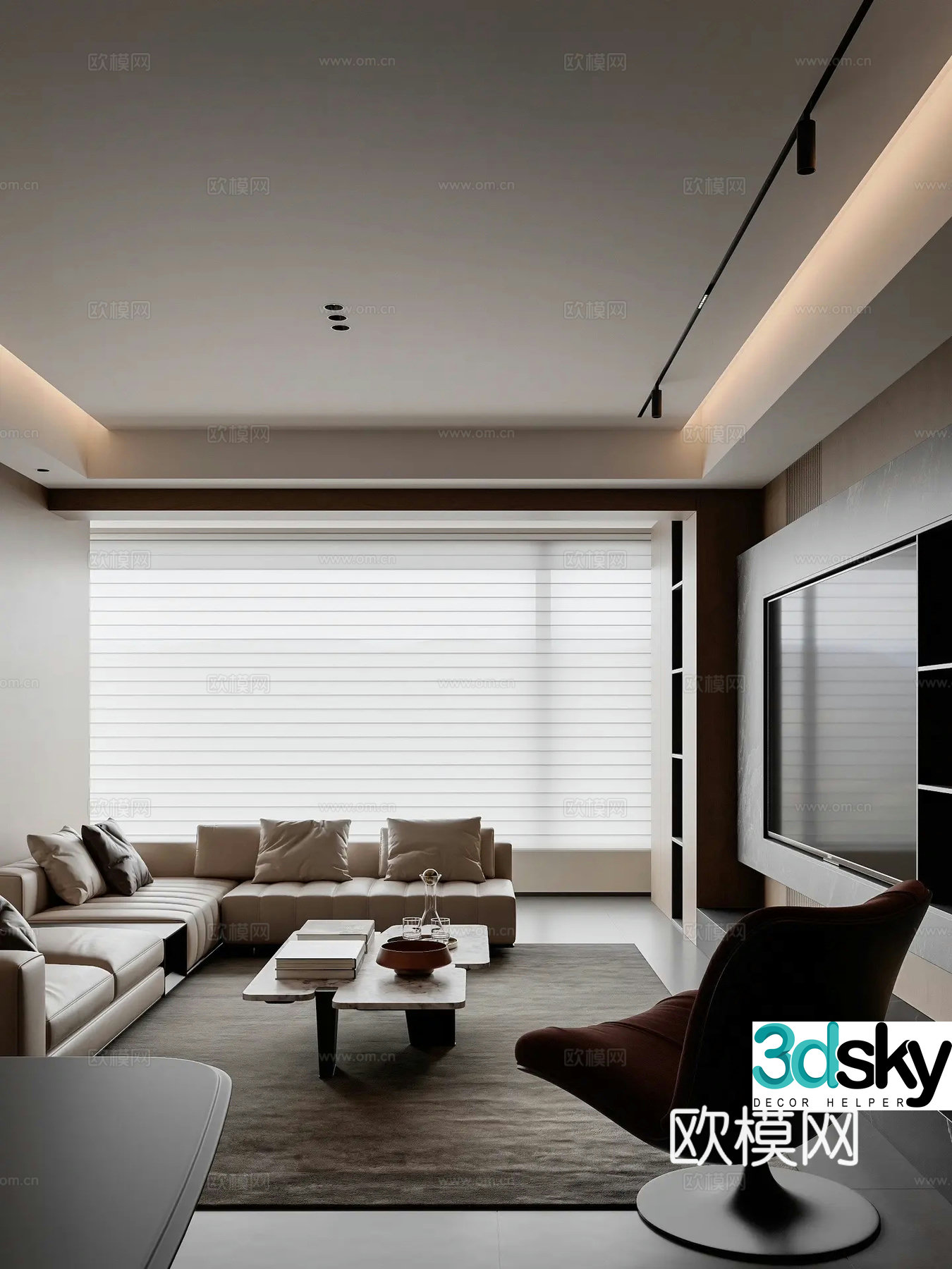 Italian living room 3d model