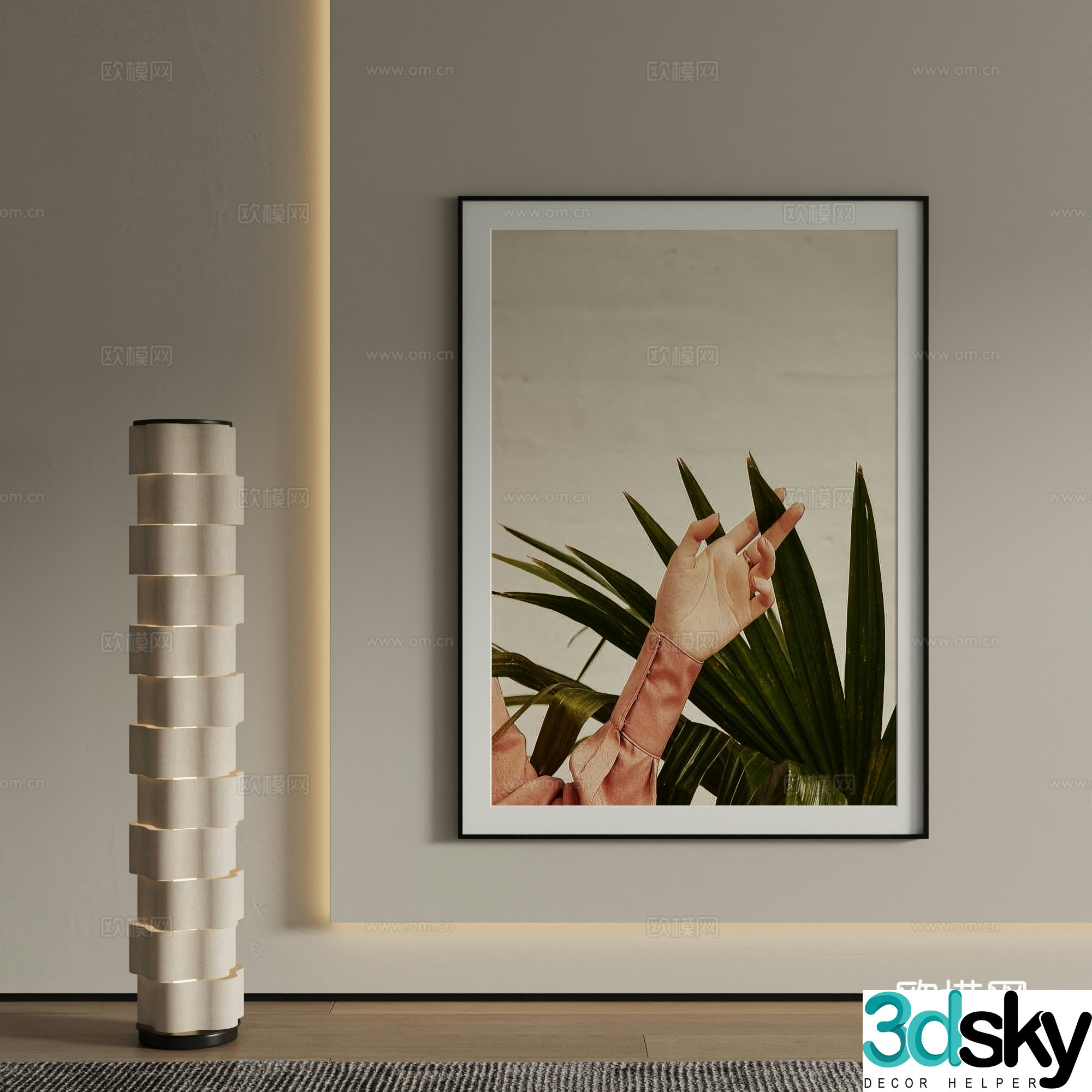 Modern Art Painting Decorative Painting 3D Model