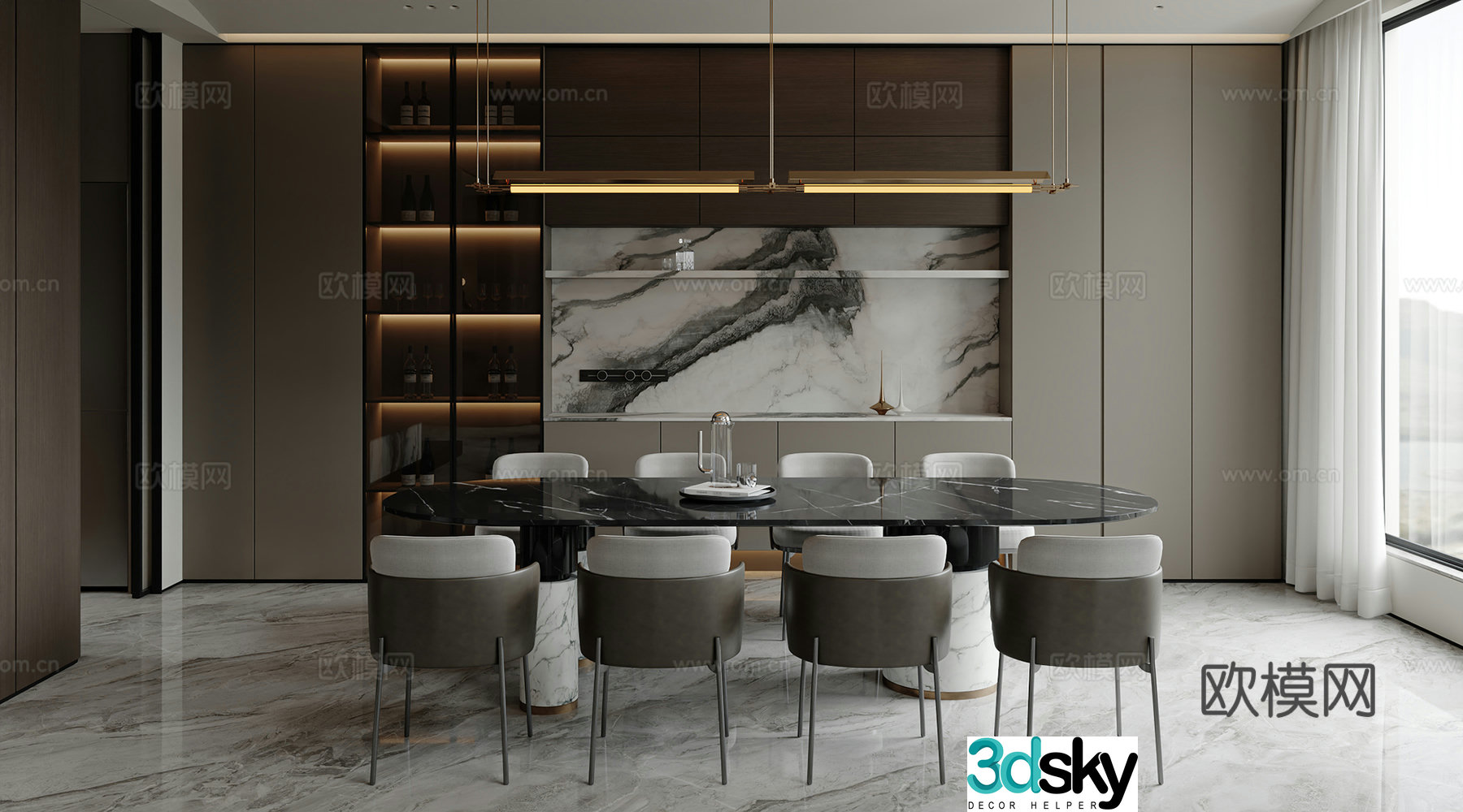 Italian restaurant 3d model