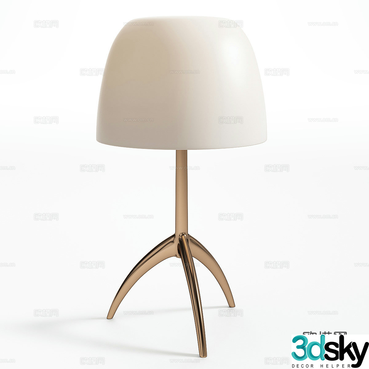 Light luxury table lamp 3D model
