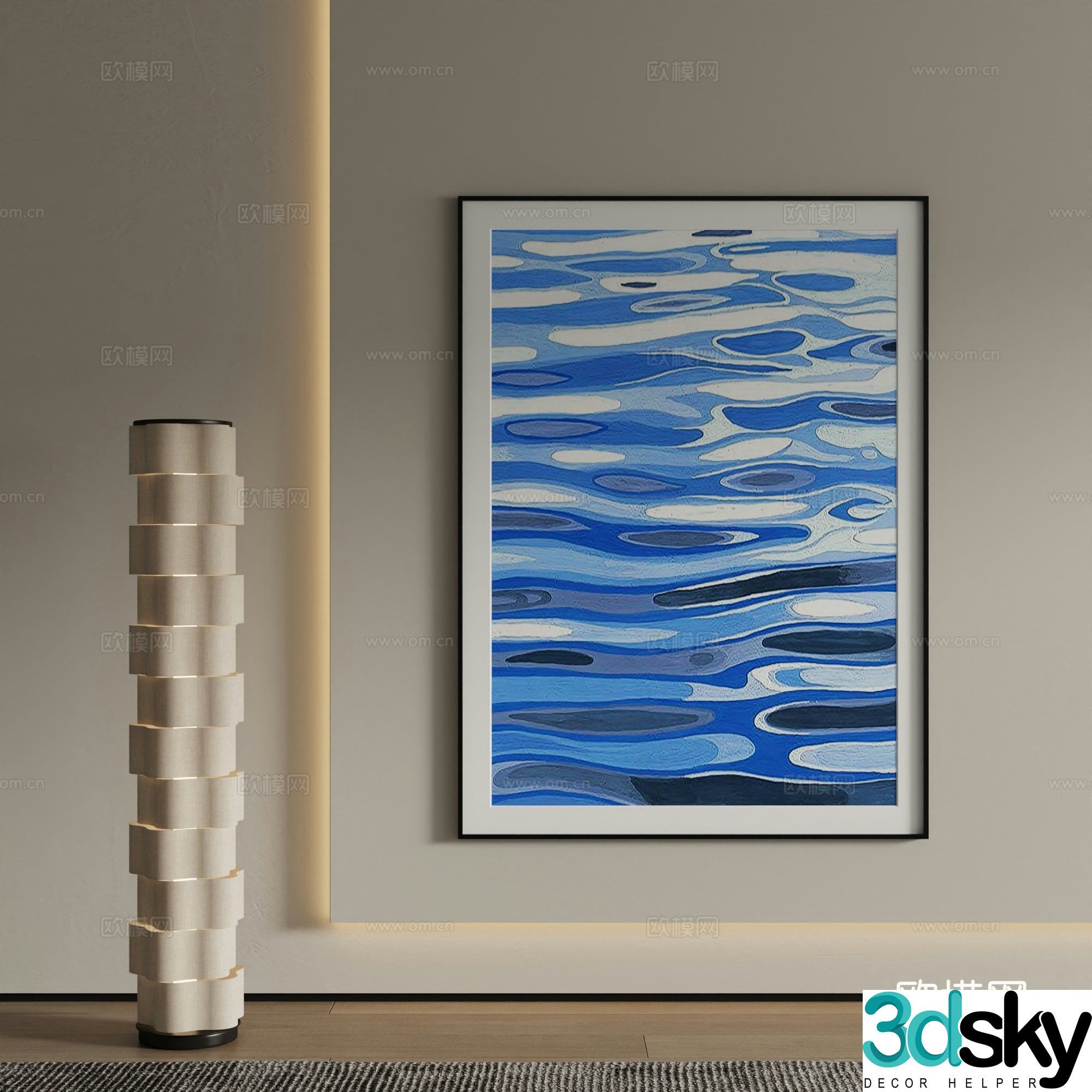 Modern Art Painting Decorative Painting 3D Model