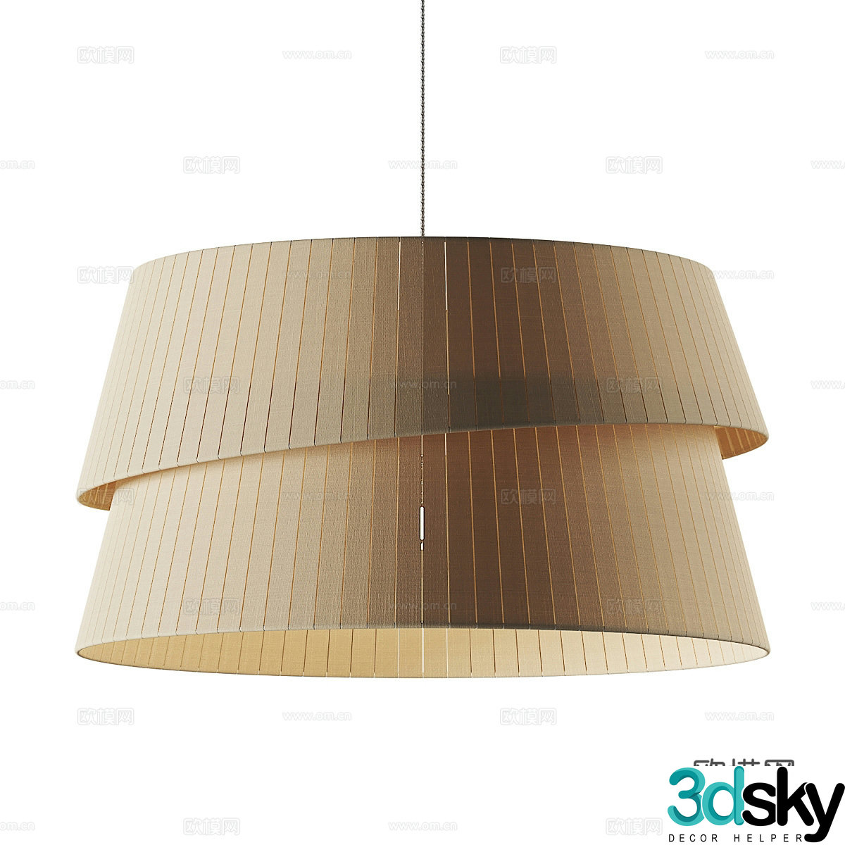New Chinese -style woven chandelier 3D model