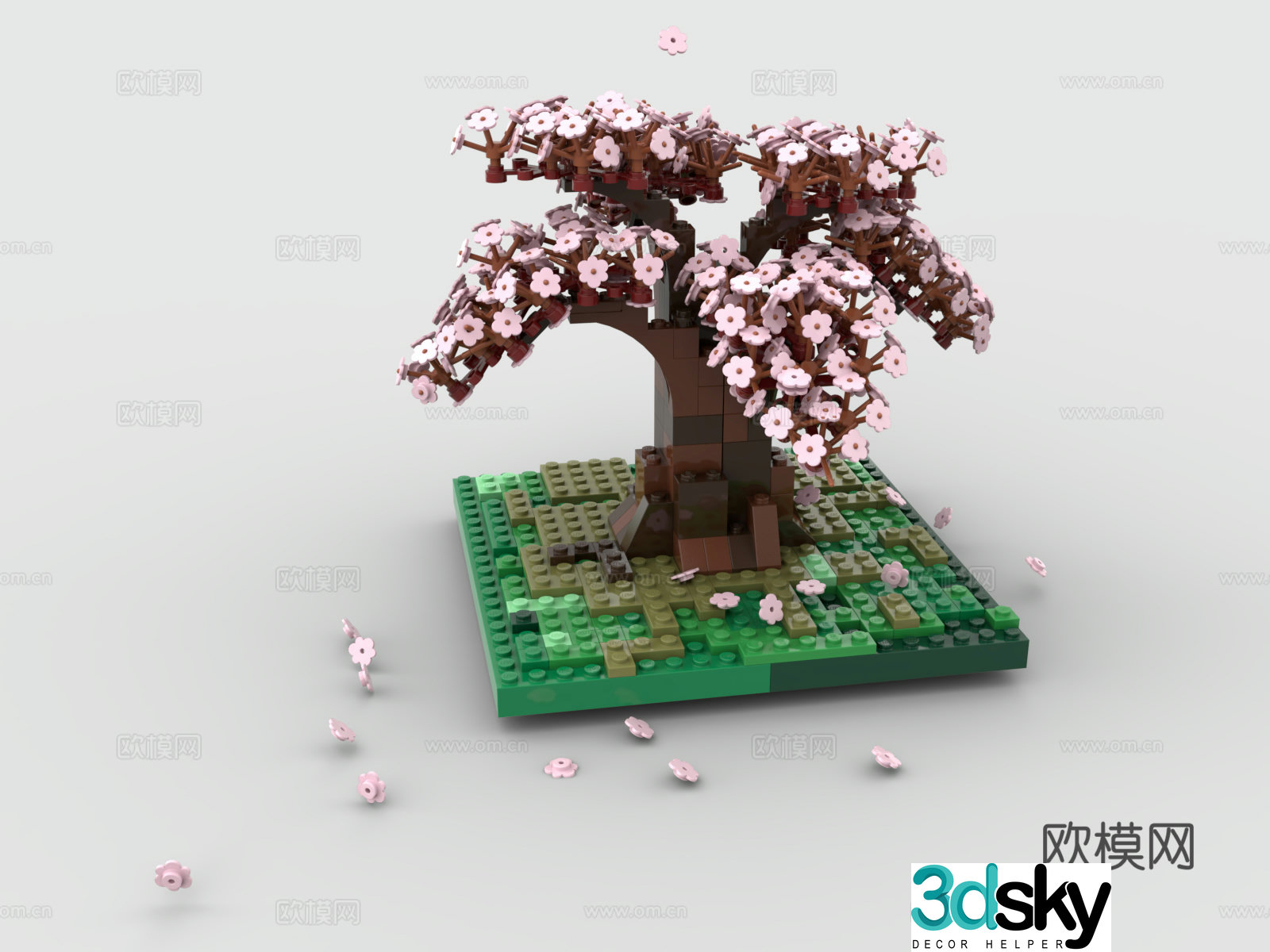 Lego LEGO Toy Building Blocks Sakura Tree Toy 3D Model