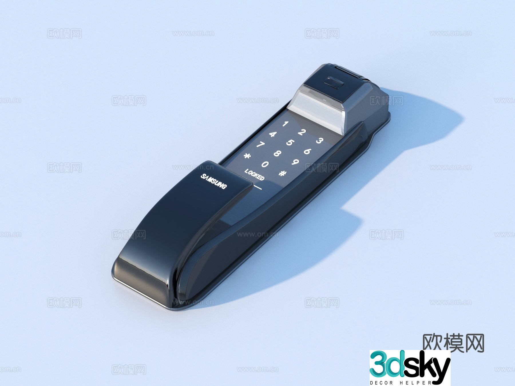 Smart lock Fingerprint lock Password lock 3d model